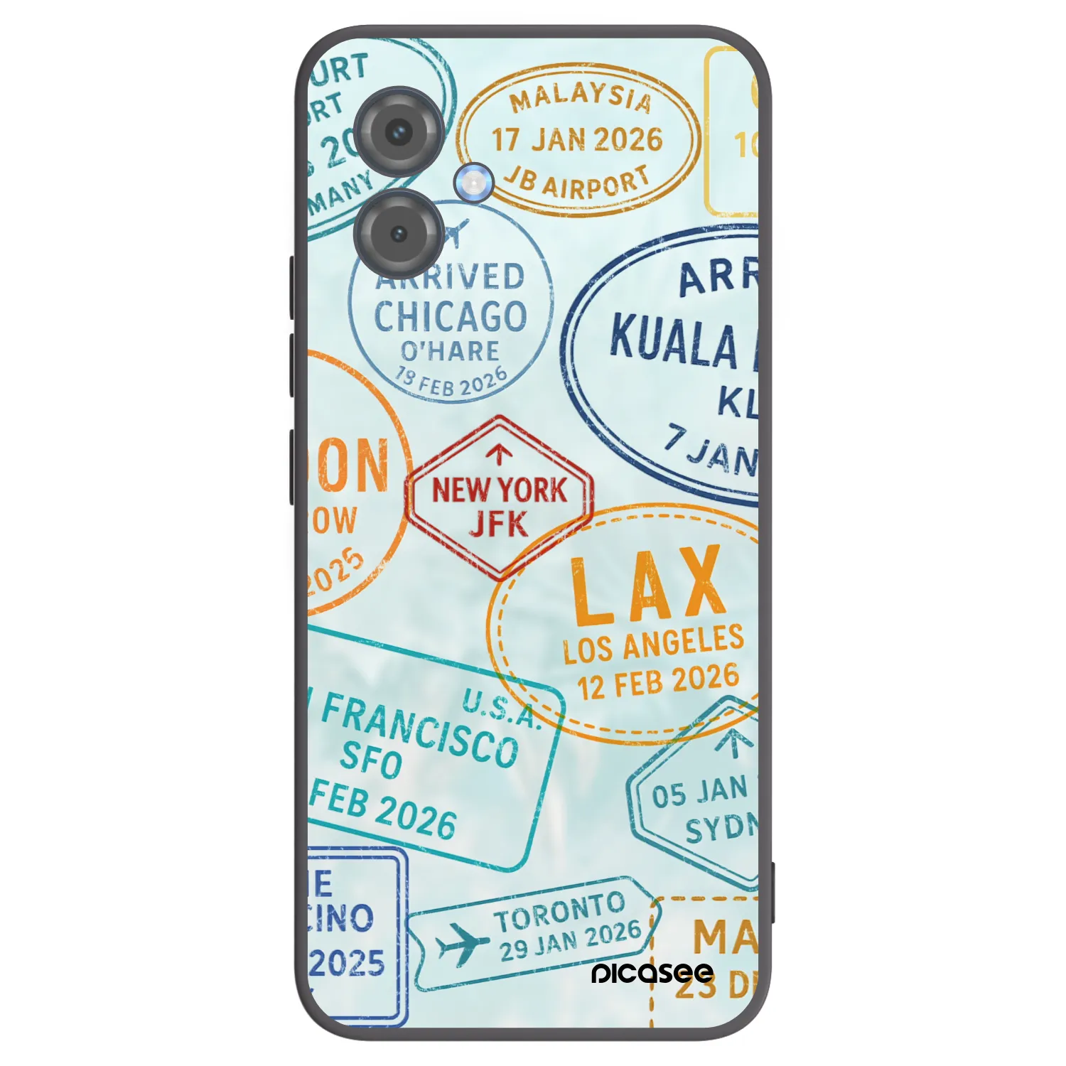 Picasee crna silikonska maskica za Motorola Moto G14 - PASSPORT EDITION