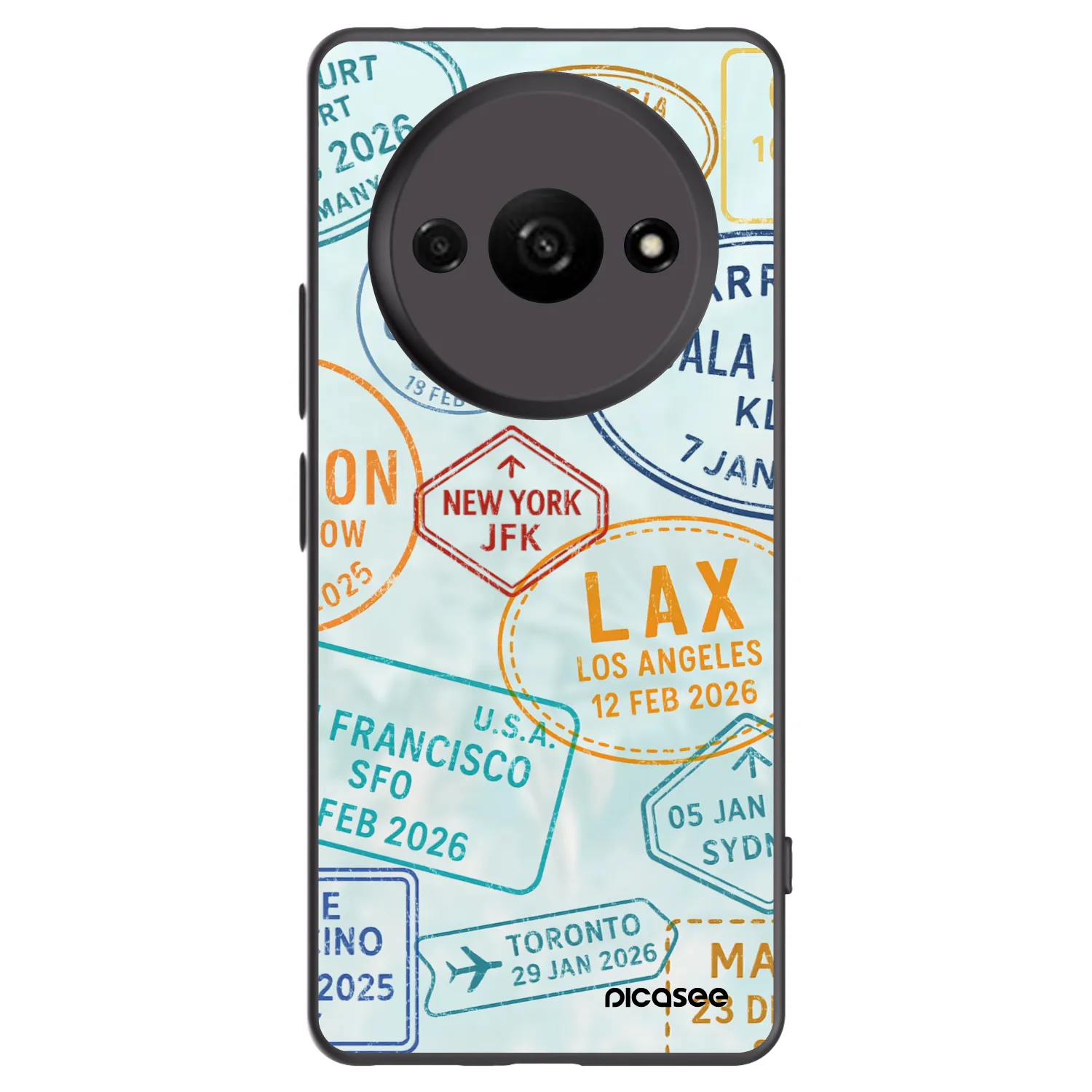 Picasee crna silikonska maskica za Xiaomi Redmi A3 - PASSPORT EDITION