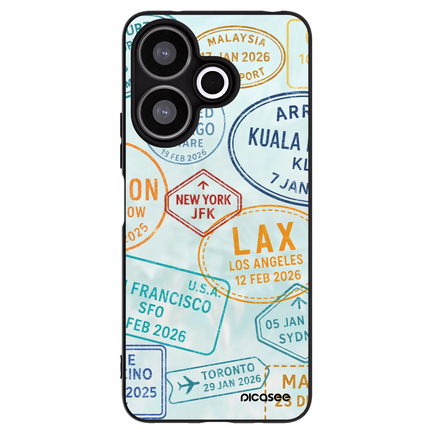 Picasee crna silikonska maskica za Xiaomi Redmi 13 4G - PASSPORT EDITION