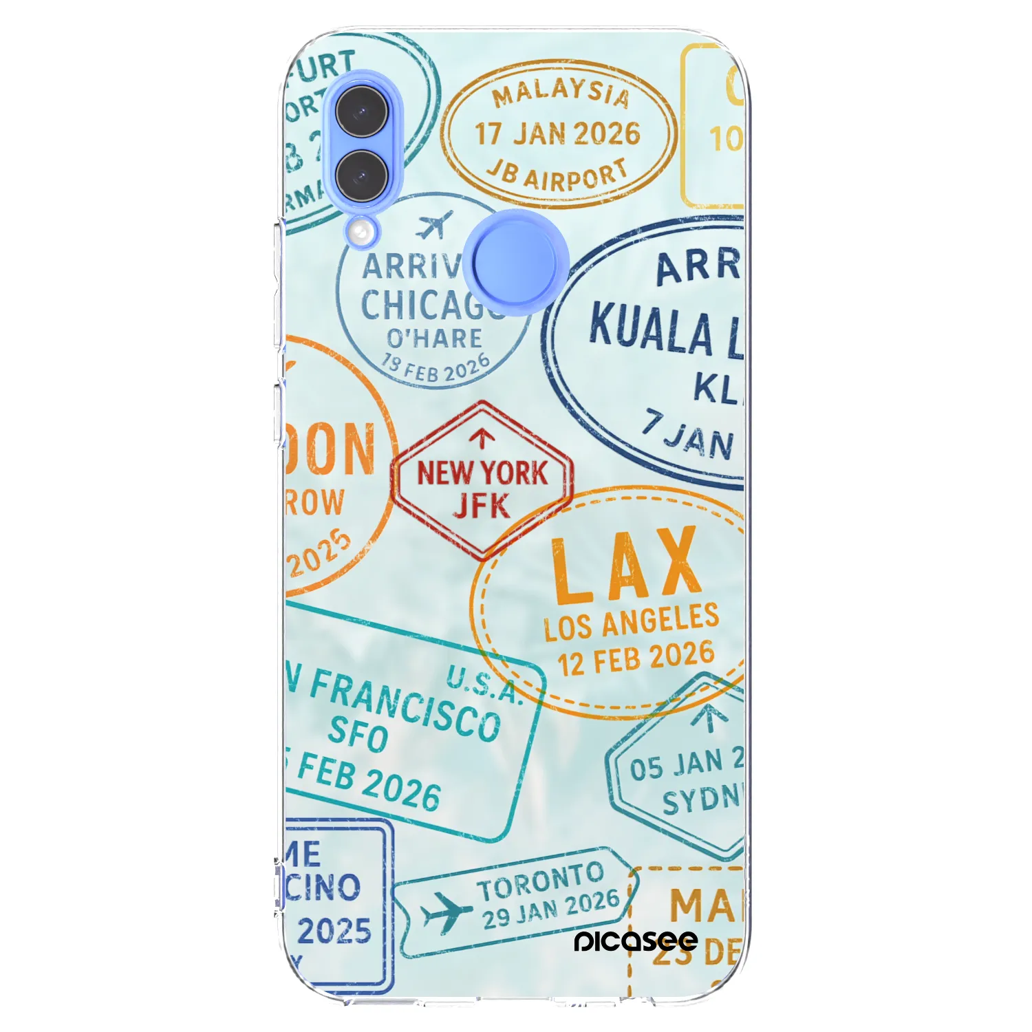 Picasee silikonska prozirna maskica za Honor 10 Lite - PASSPORT EDITION