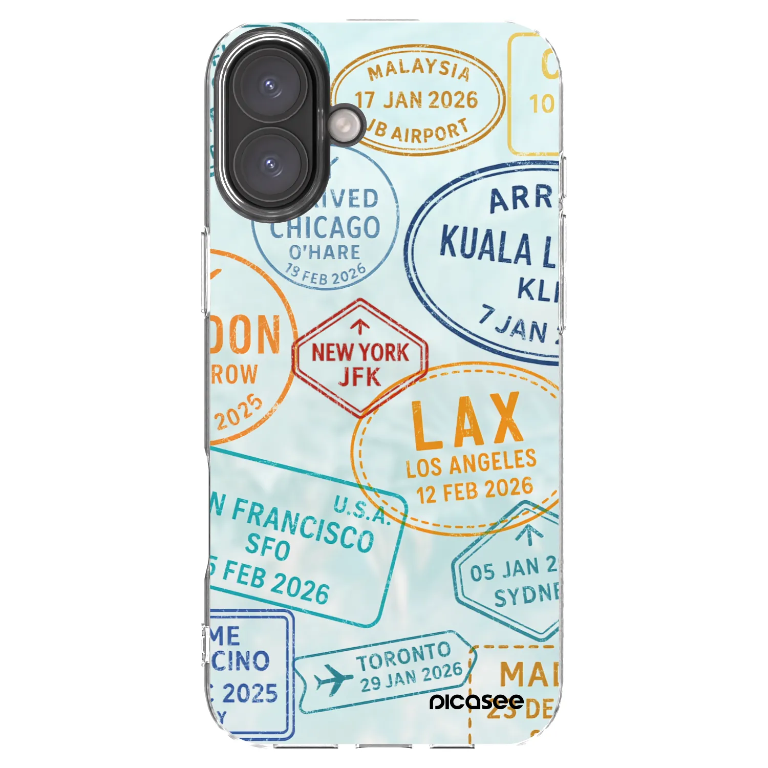 Picasee silikonska prozirna maskica za Apple iPhone 16 Plus - PASSPORT EDITION