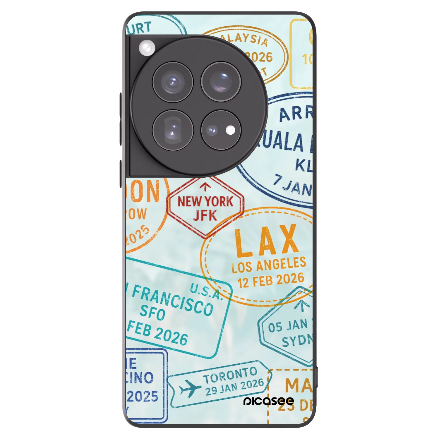 Picasee crna silikonska maskica za OnePlus 12 5G - PASSPORT EDITION