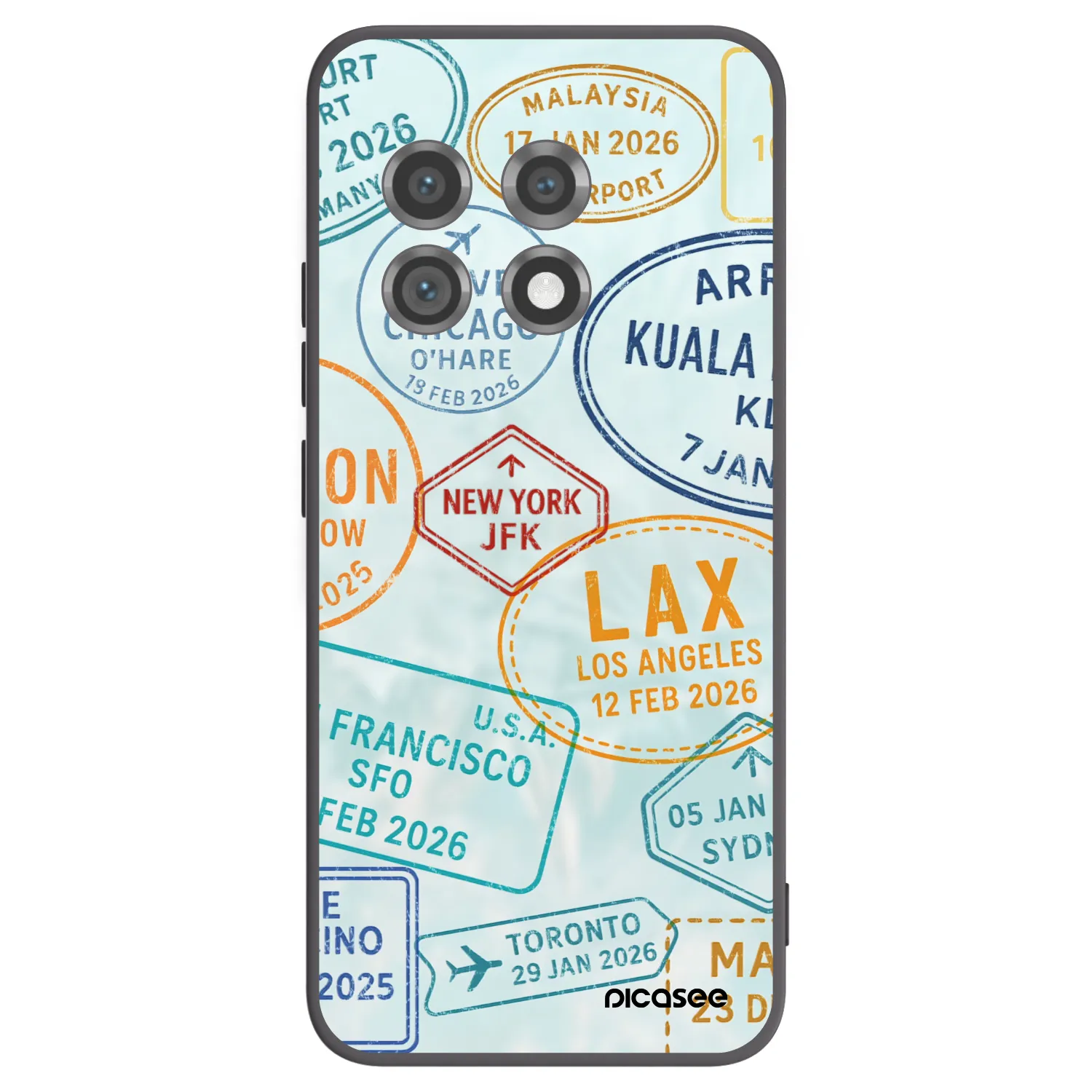 Picasee crna silikonska maskica za OnePlus 11 5G - PASSPORT EDITION
