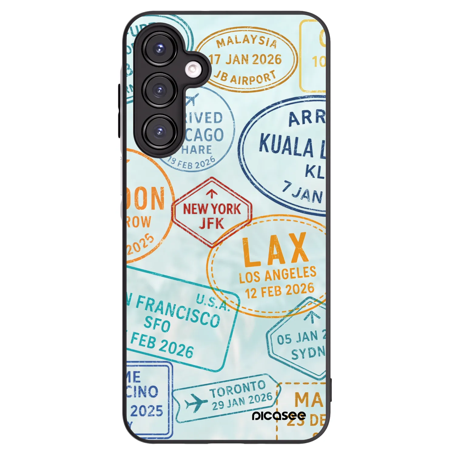Picasee crna silikonska maskica za Samsung Galaxy A16 5G - PASSPORT EDITION