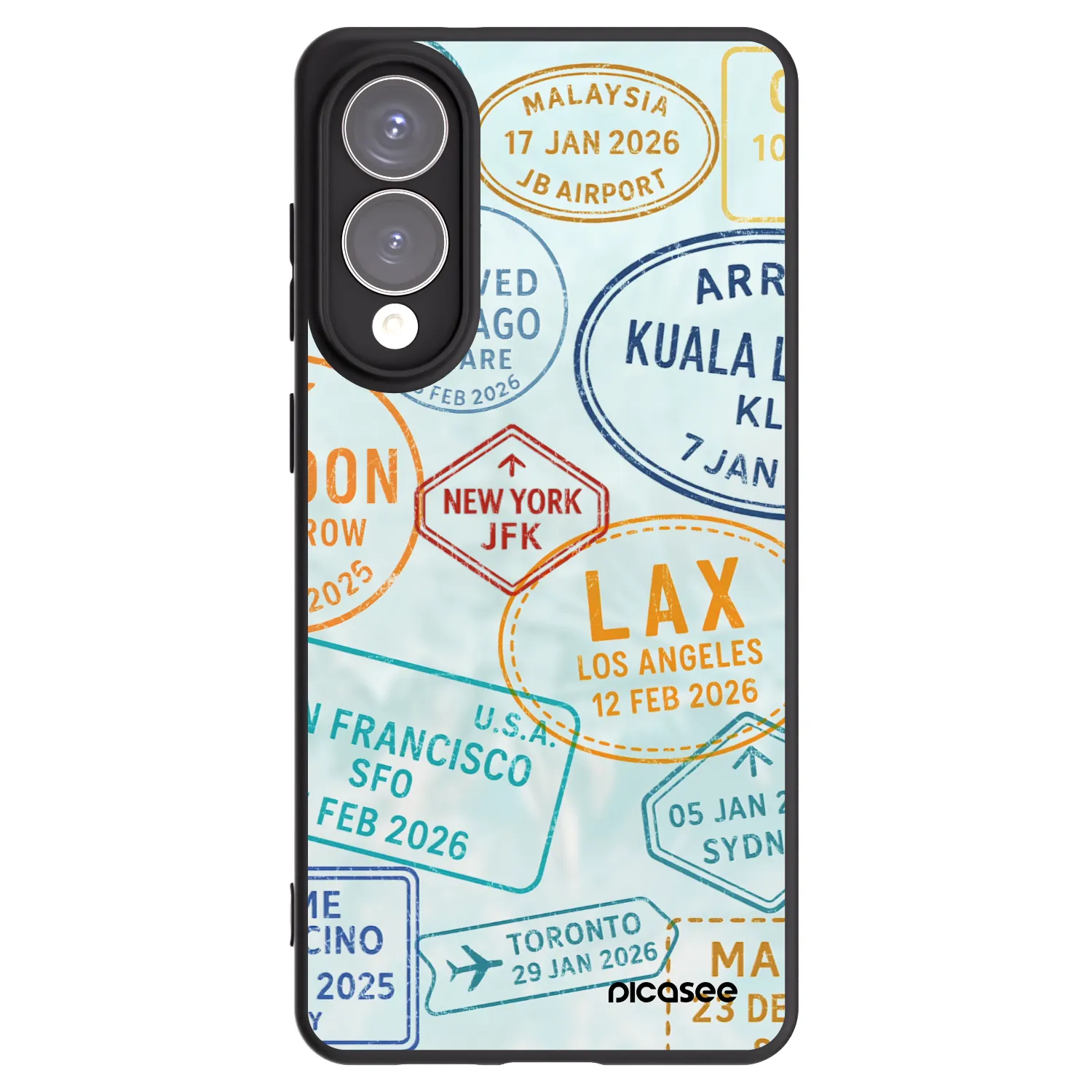 Picasee crna silikonska maskica za Samsung Galaxy S25 Edge 5G - PASSPORT EDITION