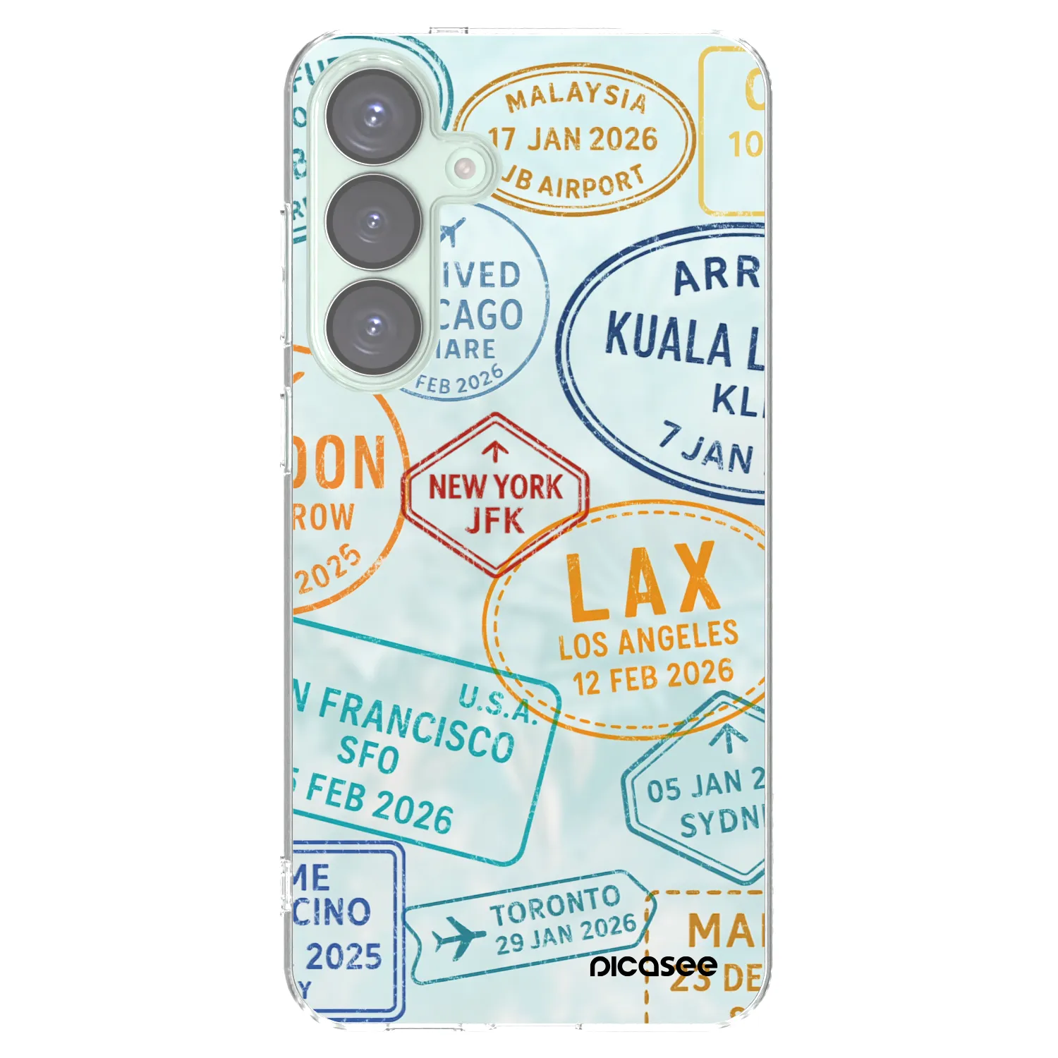 Picasee silikonska prozirna maskica za Samsung Galaxy S25+ 5G - PASSPORT EDITION