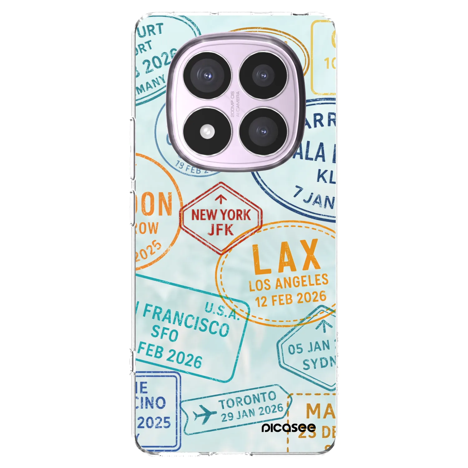 Picasee silikonska prozirna maskica za Xiaomi Redmi Note 14 Pro 4G - PASSPORT EDITION