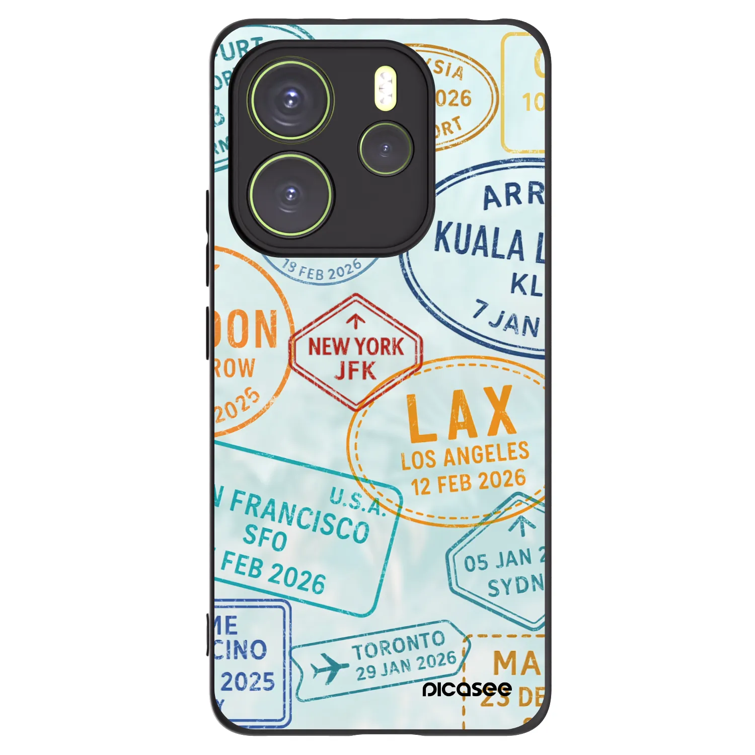 Picasee crna silikonska maskica za Xiaomi Redmi Note 14 4G - PASSPORT EDITION