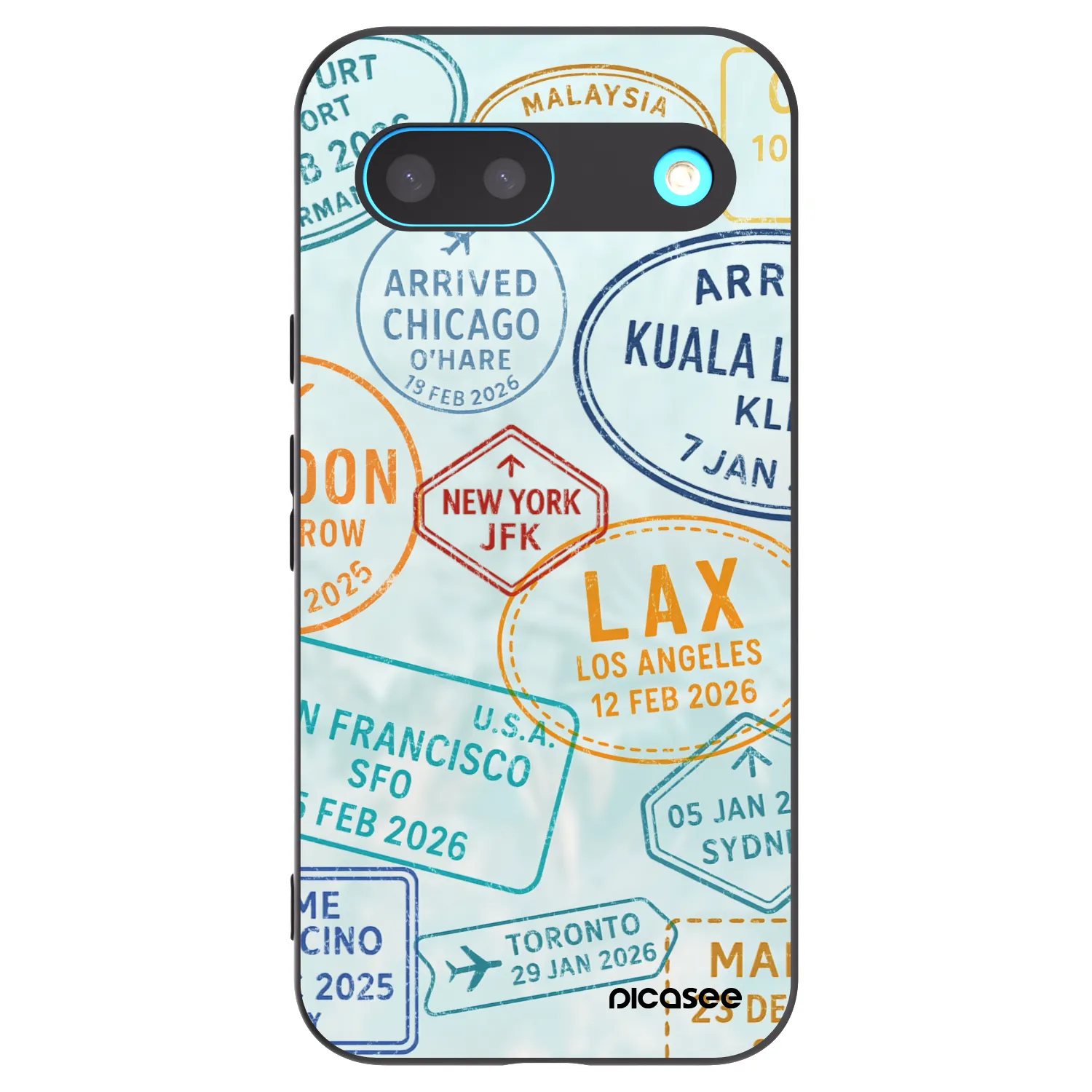 Picasee crna silikonska maskica za Google Pixel 8 - PASSPORT EDITION