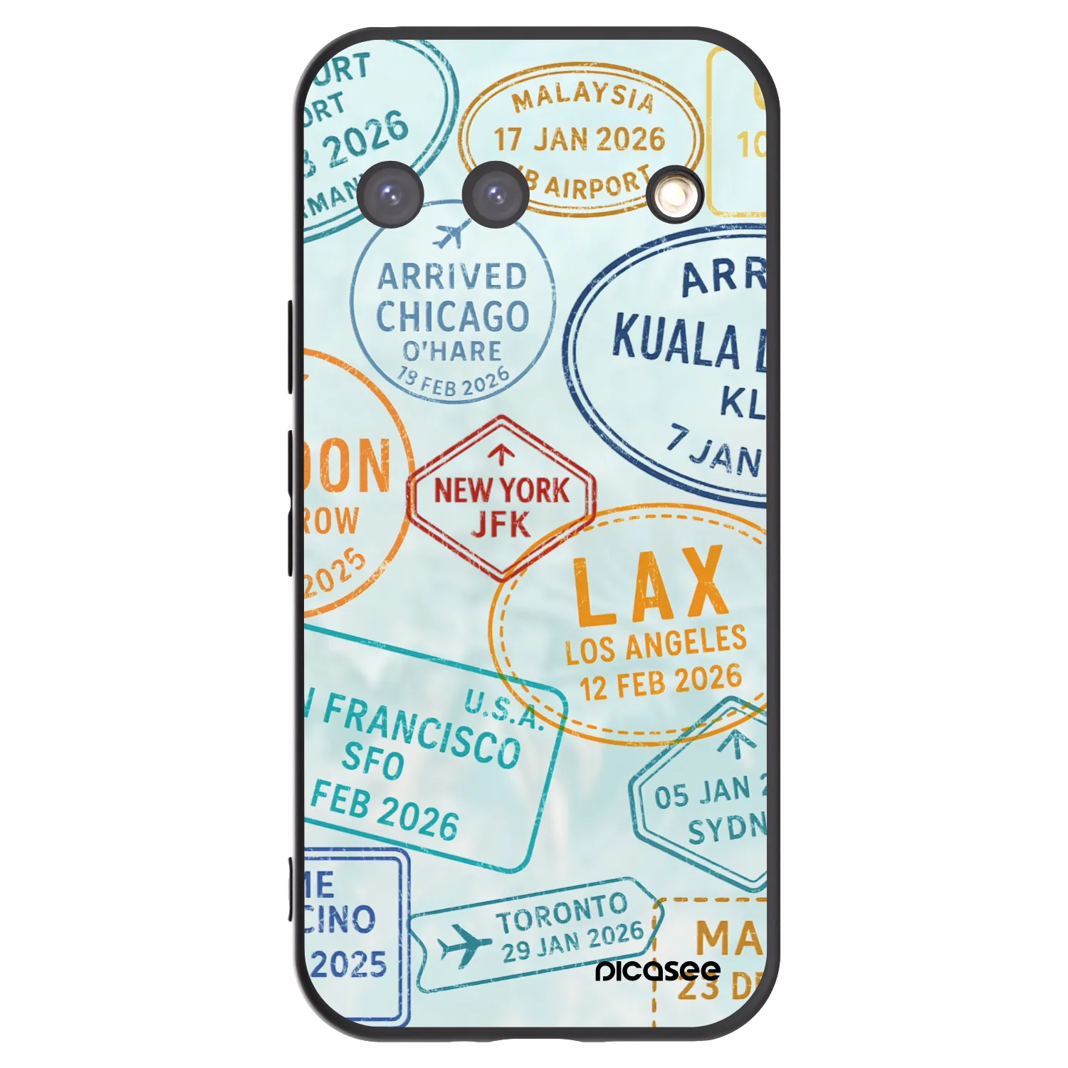 Picasee crna silikonska maskica za Google Pixel 9 - PASSPORT EDITION