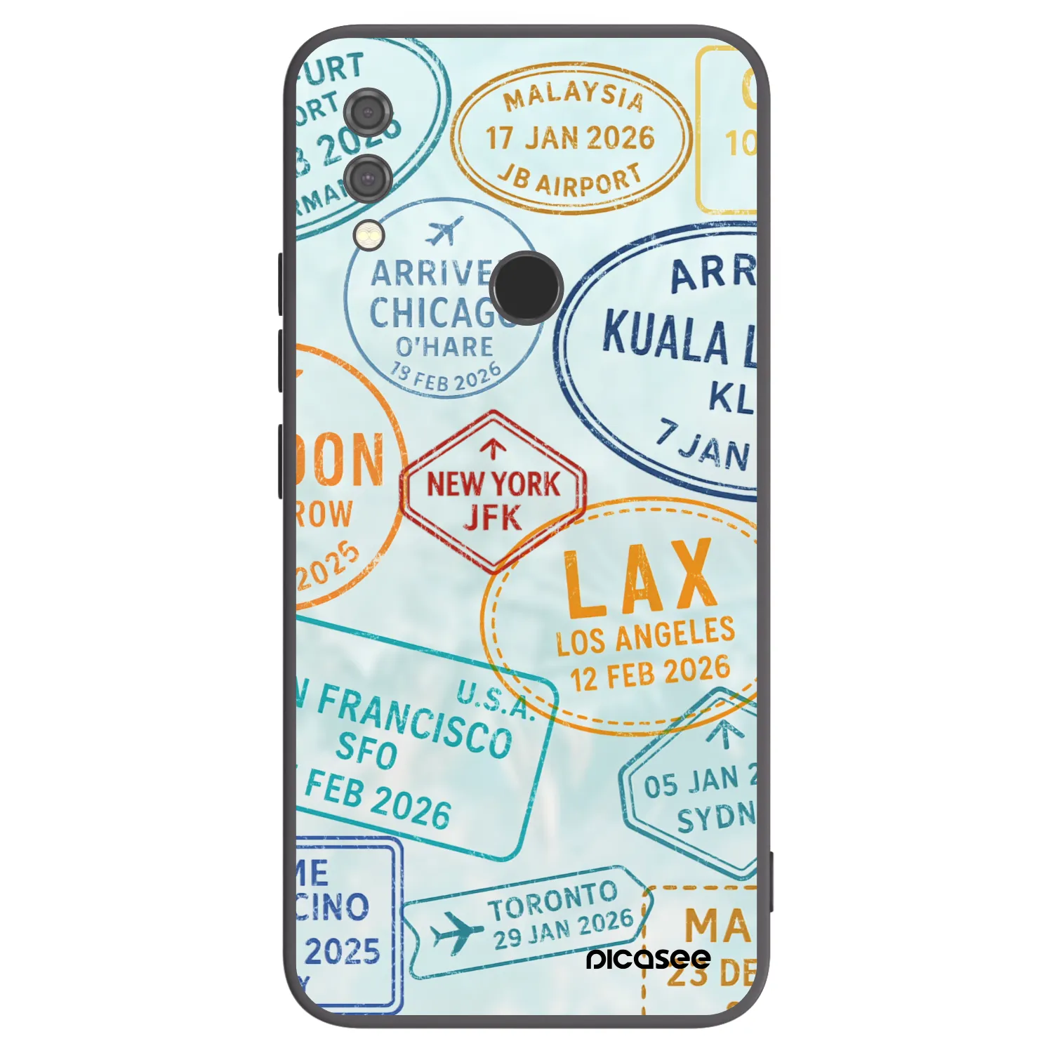 Picasee crna silikonska maskica za Xiaomi Redmi Note 7 - PASSPORT EDITION