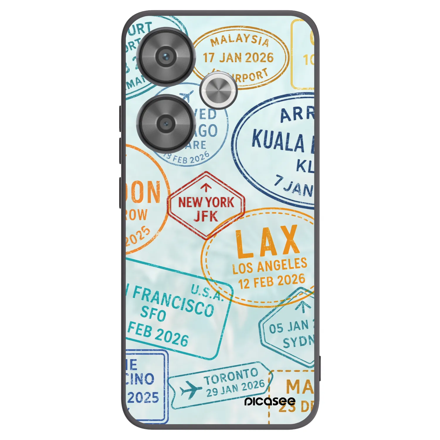 Picasee crna silikonska maskica za Xiaomi Poco F6 - PASSPORT EDITION