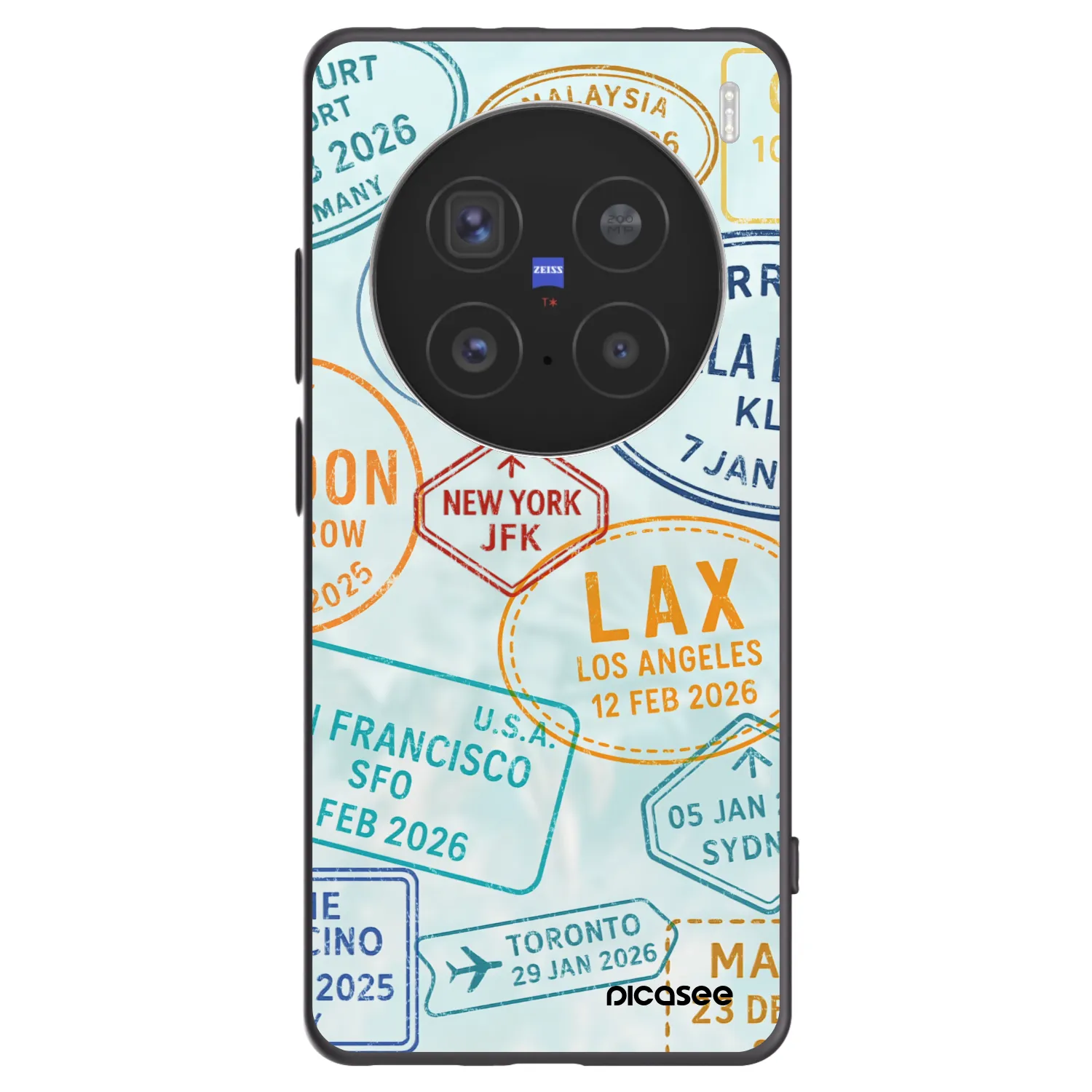 Picasee crna silikonska maskica za Vivo X200 Pro - PASSPORT EDITION