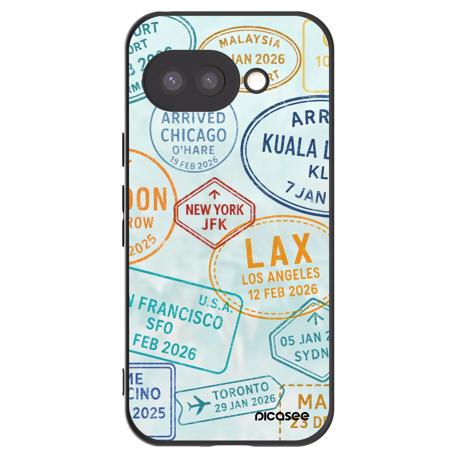 Picasee crna silikonska maskica za Google Pixel 9a - PASSPORT EDITION