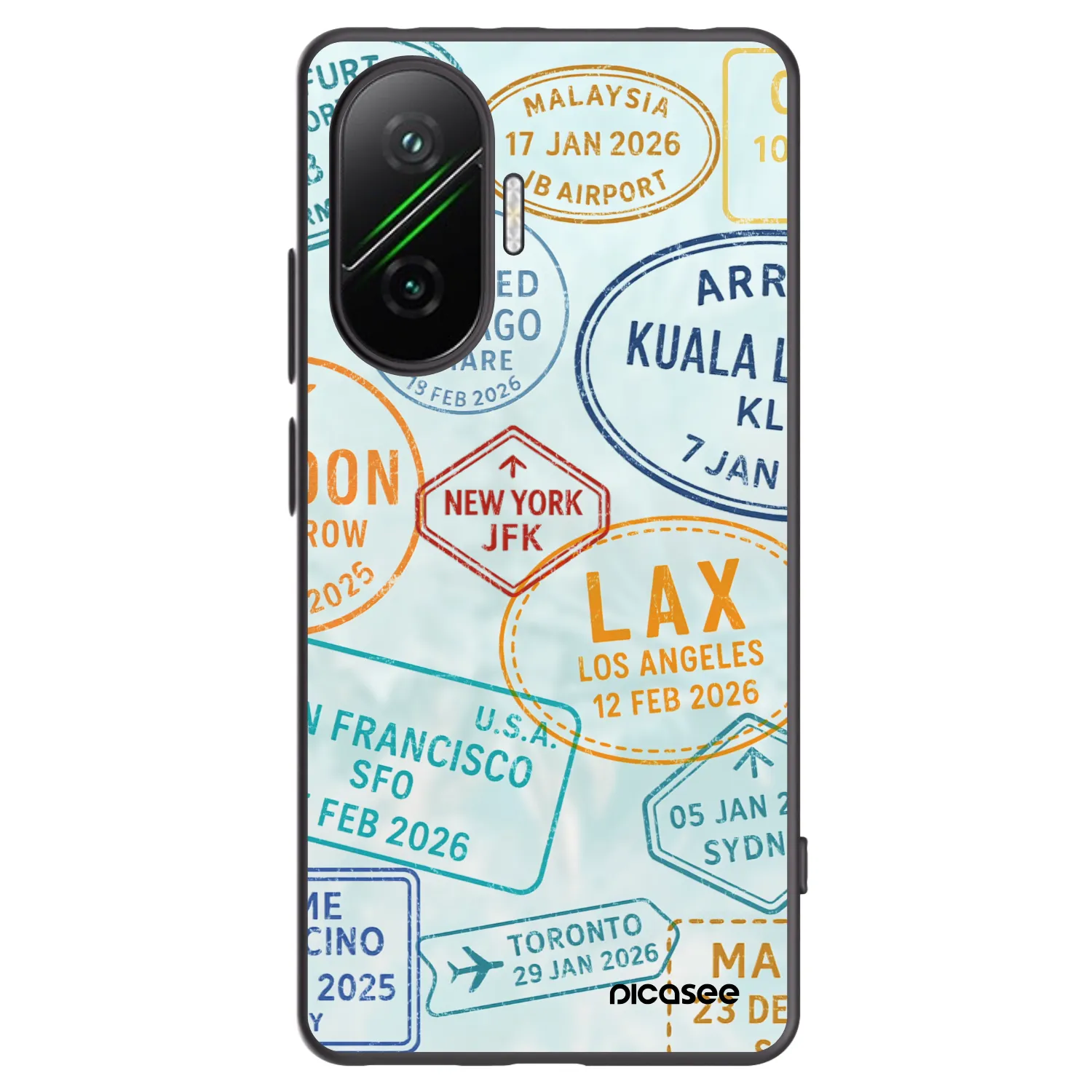 Picasee crna silikonska maskica za Xiaomi Poco F7 Pro 5G - PASSPORT EDITION