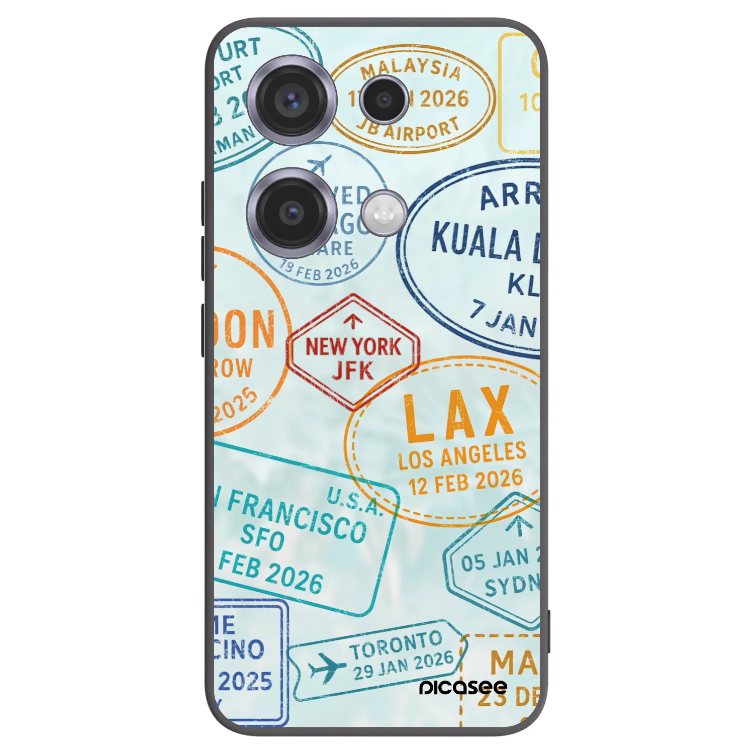 Picasee crna silikonska maskica za Xiaomi Redmi Note 14S - PASSPORT EDITION