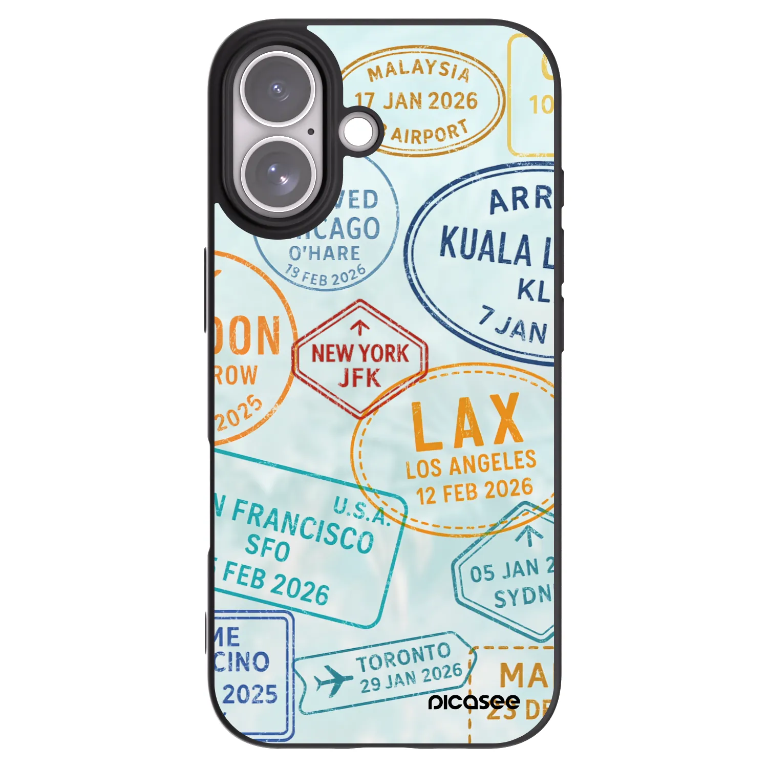 Picasee crna silikonska maskica za Apple iPhone 17 - PASSPORT EDITION