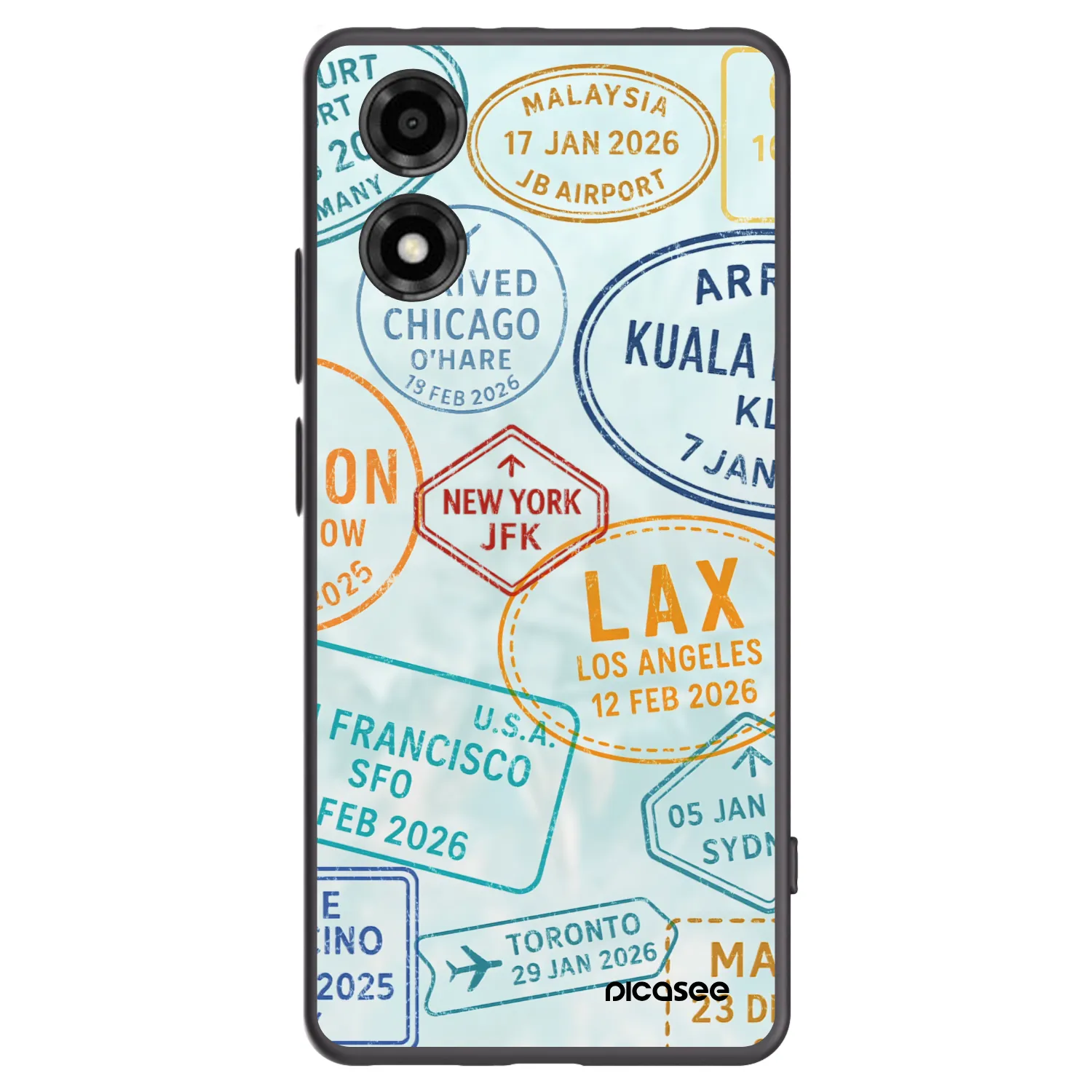 Picasee crna silikonska maskica za Motorola Moto E14 - PASSPORT EDITION