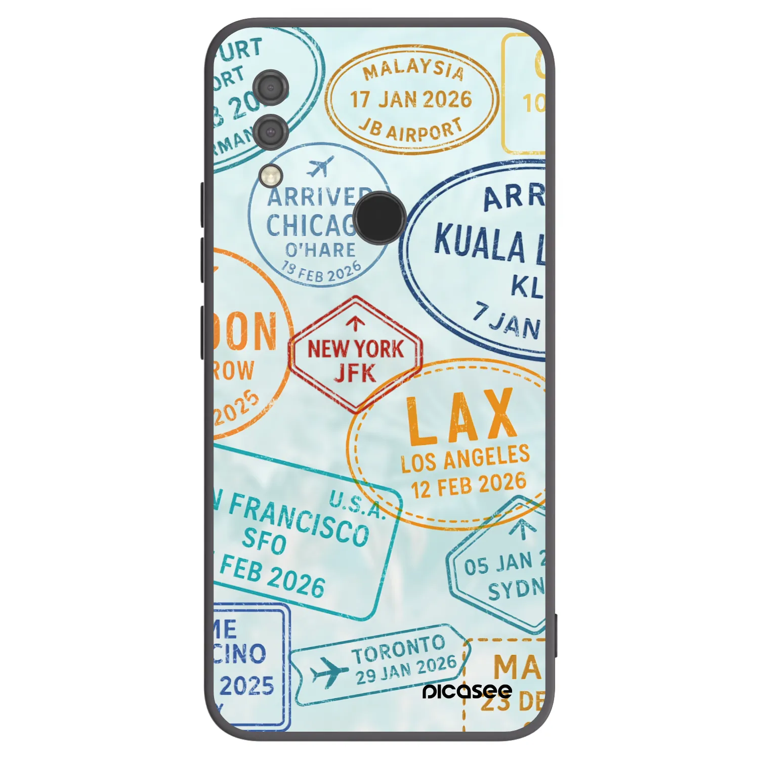 Picasee crna silikonska maskica za Xiaomi Redmi 7 - PASSPORT EDITION