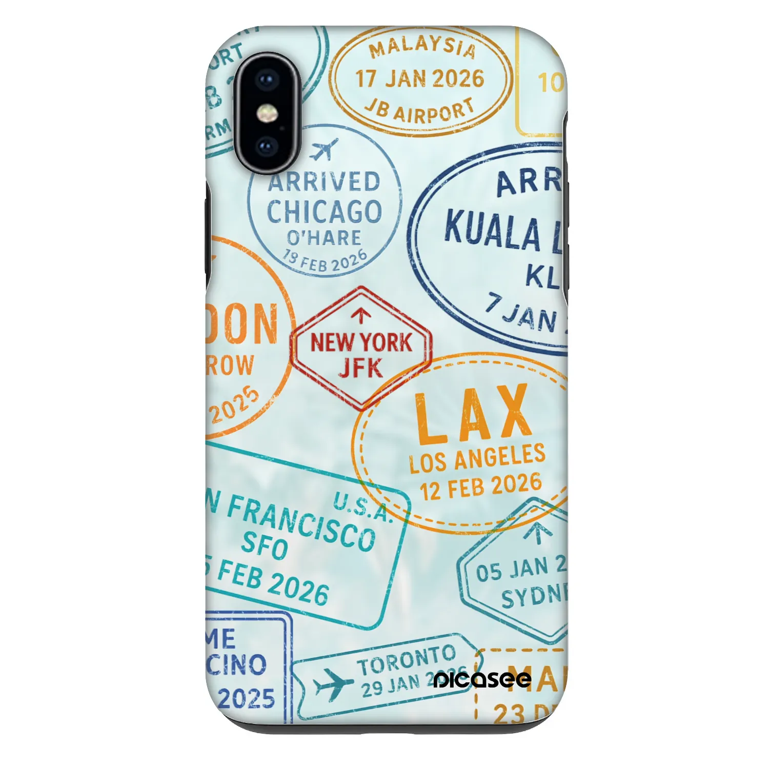 Picasee Fashion Case za Apple iPhone XS Max - PASSPORT EDITION