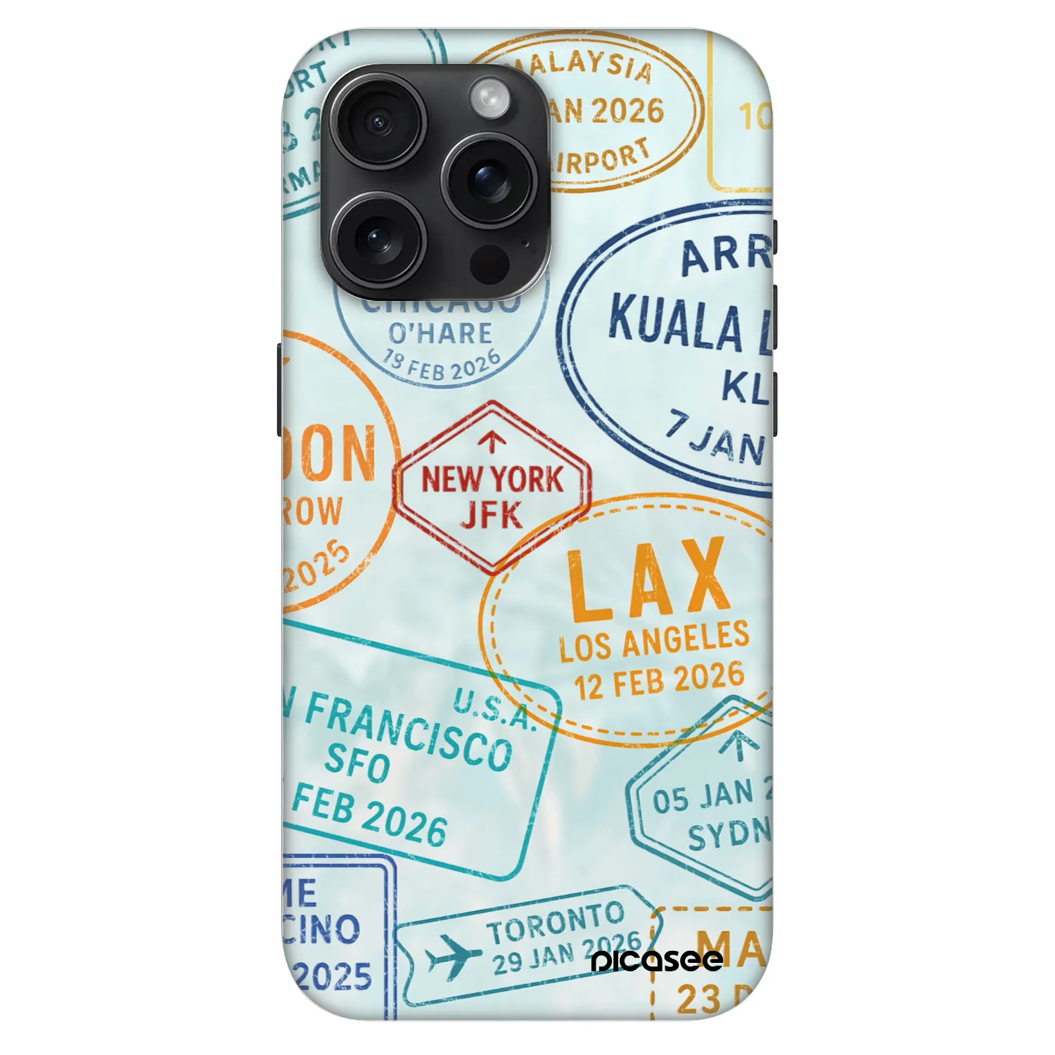 Picasee Fashion Case MagSafe za Apple iPhone 15 Pro Max - PASSPORT EDITION