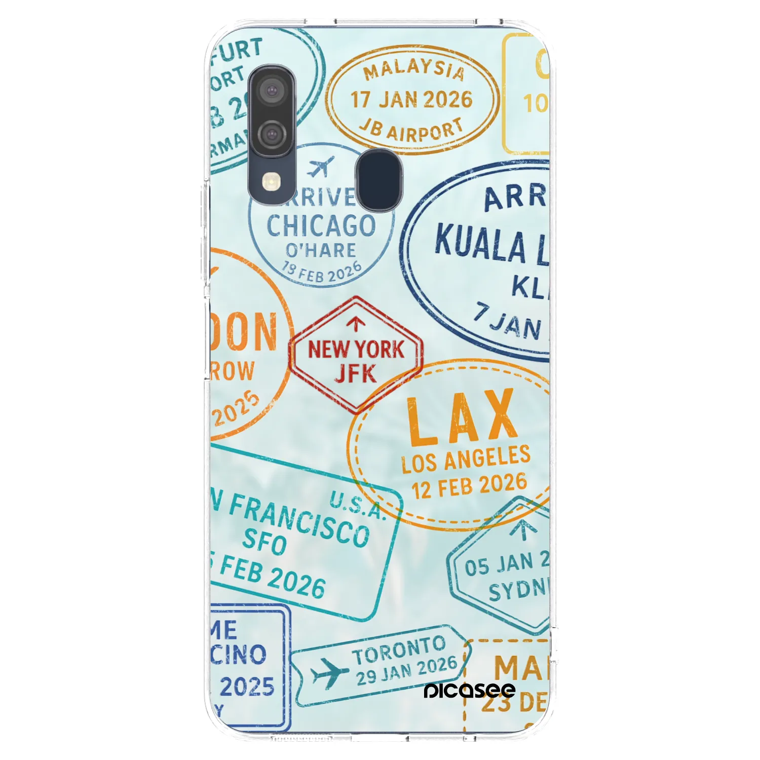 Picasee silikonska prozirna maskica za Samsung Galaxy A40 A405F - PASSPORT EDITION