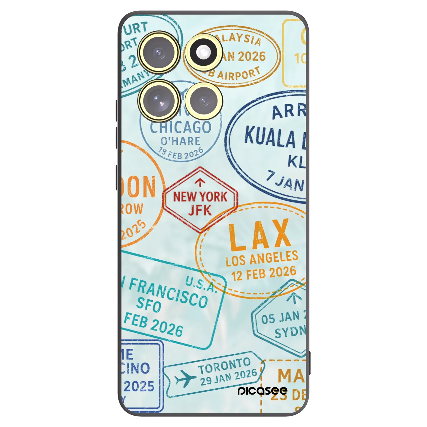 Picasee crna silikonska maskica za Motorola Moto G86 5G - PASSPORT EDITION