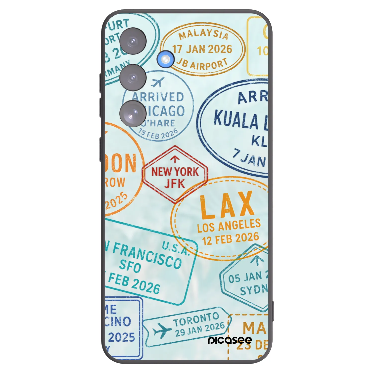 Picasee crna silikonska maskica za Samsung Galaxy S25 FE 5G - PASSPORT EDITION