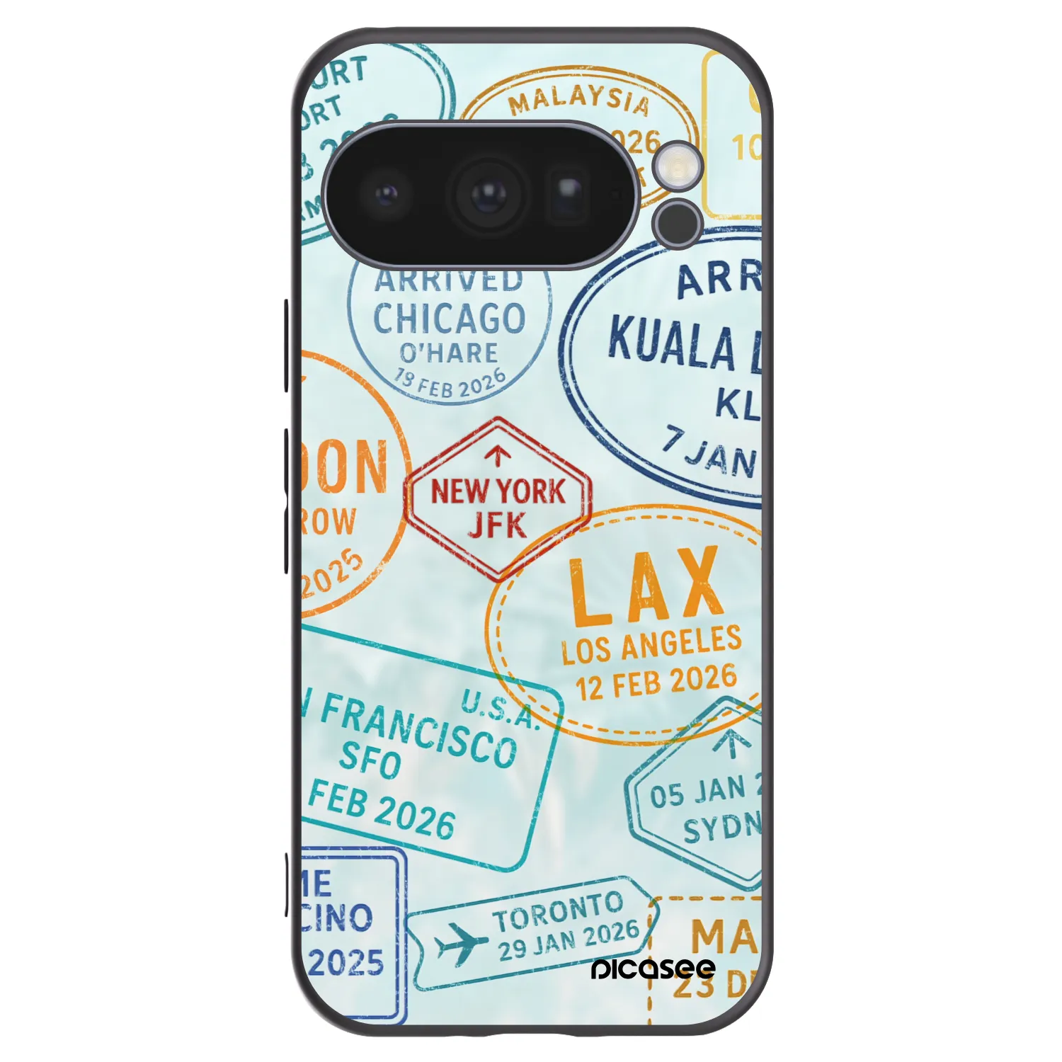 Picasee crna silikonska maskica za Google Pixel 10 Pro - PASSPORT EDITION