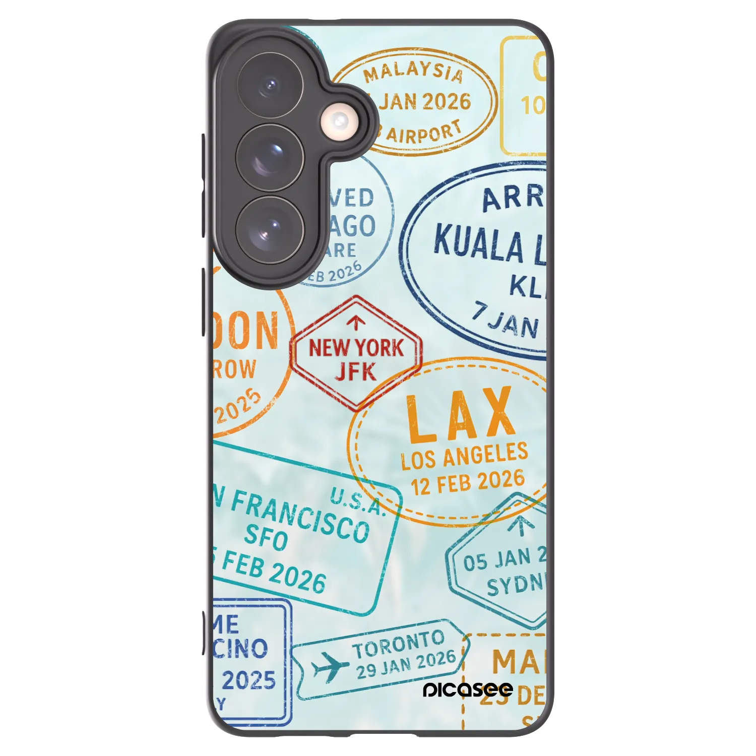 Picasee crna silikonska maskica za Samsung Galaxy S26+ - PASSPORT EDITION