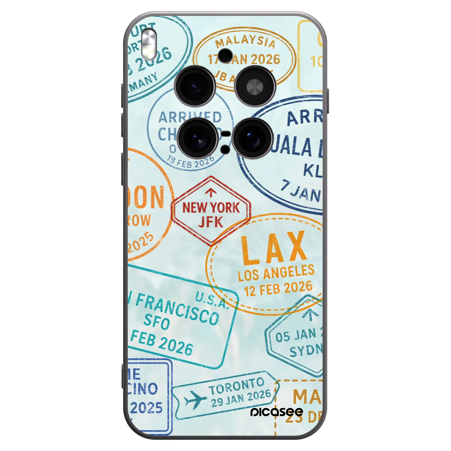Picasee crna silikonska maskica za Vivo X300 Pro - PASSPORT EDITION