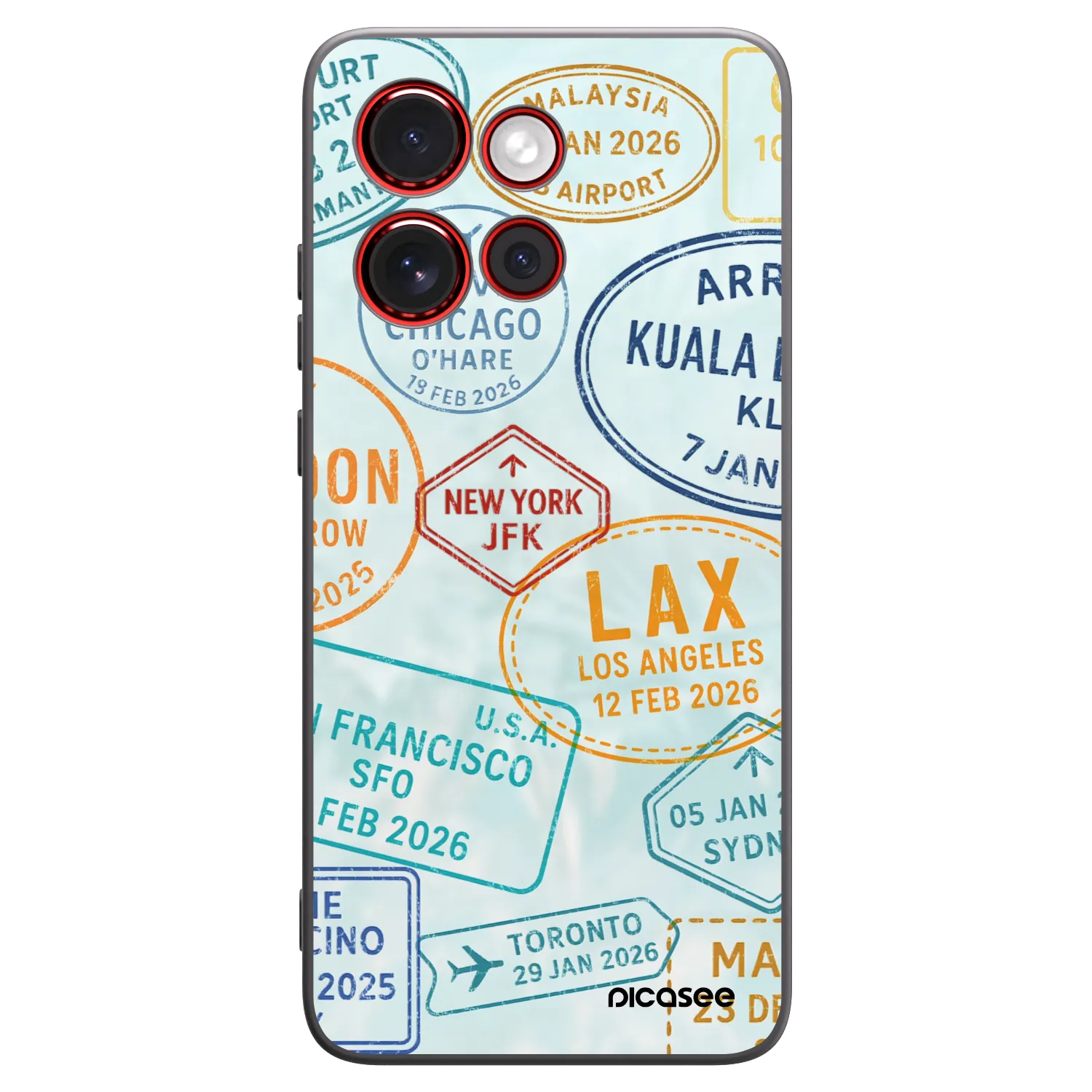 Picasee crna silikonska maskica za Motorola Edge 60 Neo 5G - PASSPORT EDITION