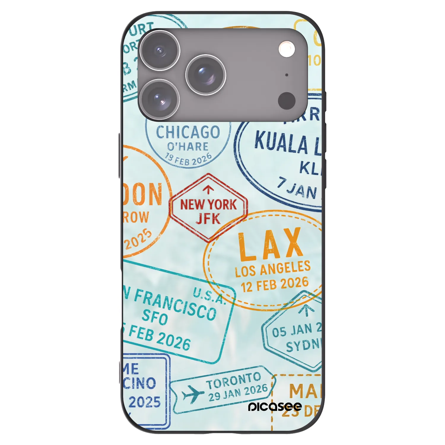 Picasee crna silikonska maskica za Apple iPhone 18 Pro Max - PASSPORT EDITION