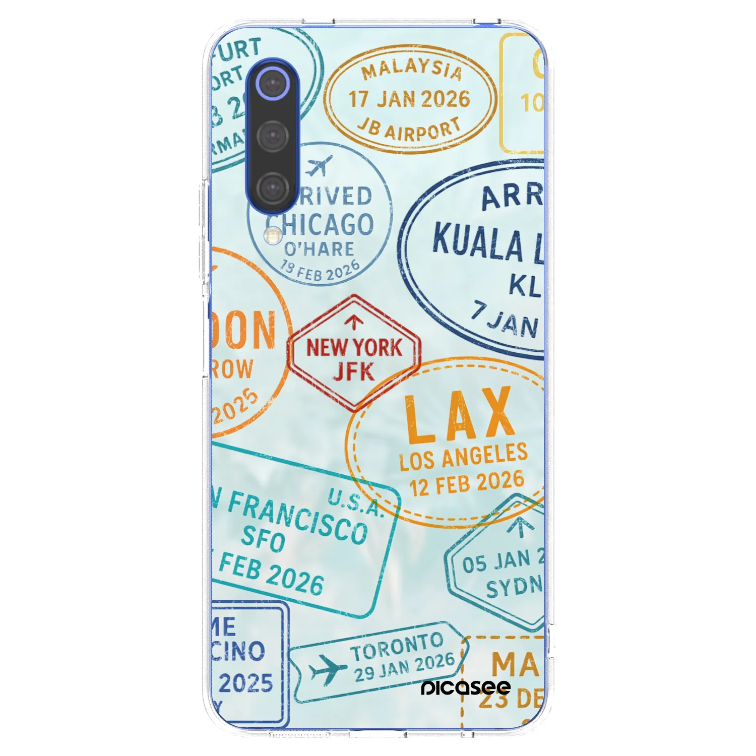 Picasee silikonska prozirna maskica za Xiaomi Mi 9 SE - PASSPORT EDITION