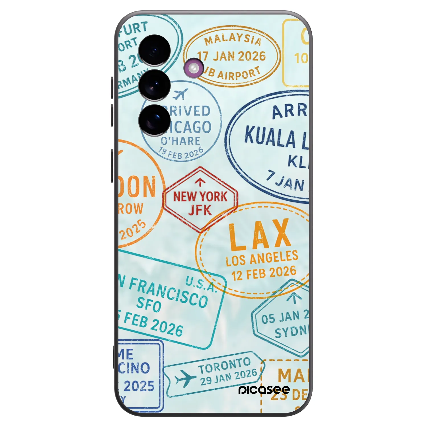 Picasee crna silikonska maskica za Samsung Galaxy A37 - PASSPORT EDITION