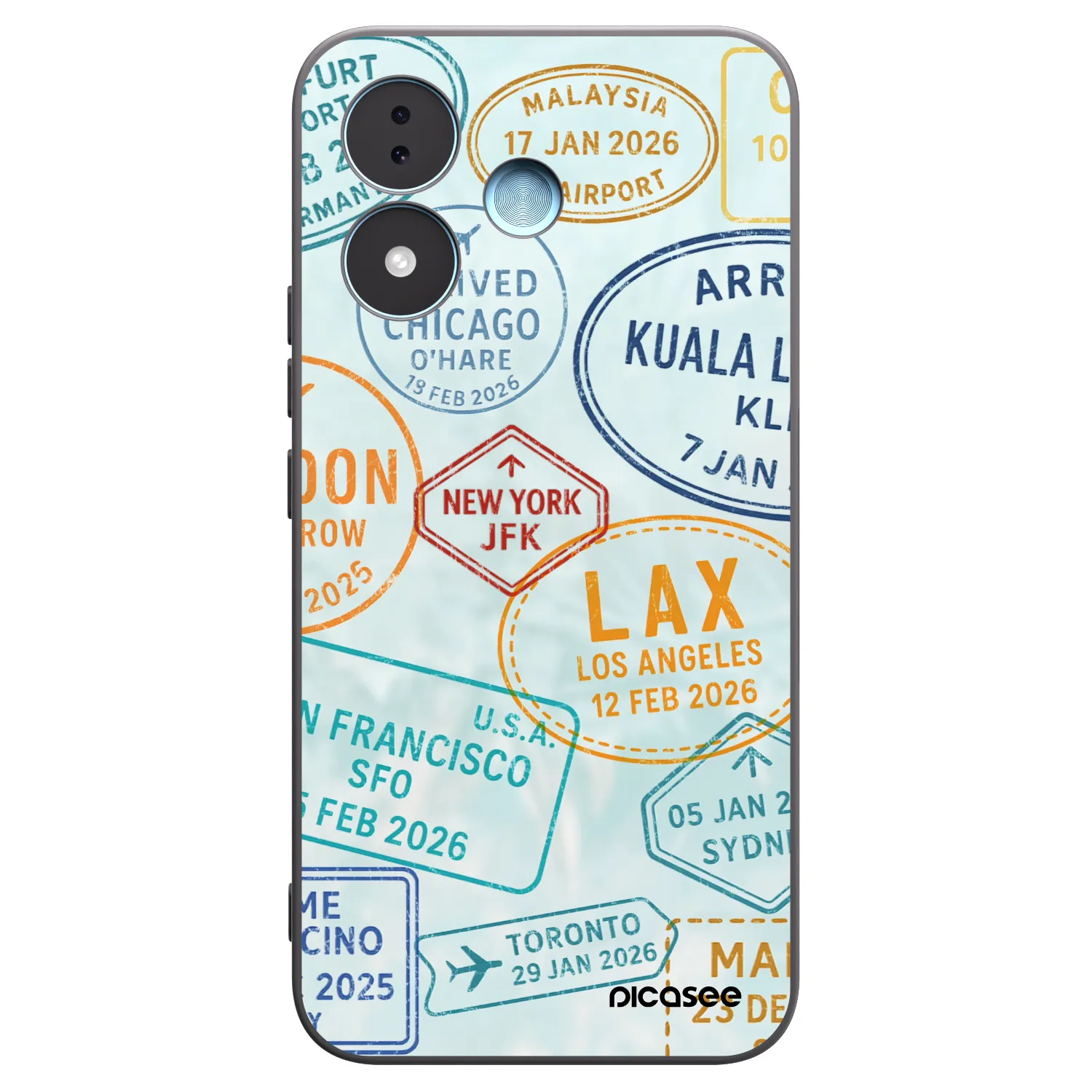 Picasee crna silikonska maskica za Xiaomi Redmi Note 17 5G - PASSPORT EDITION