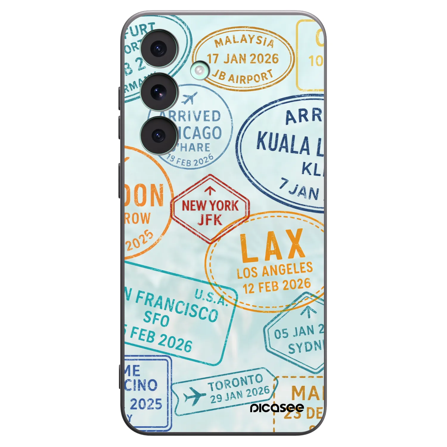 Picasee crna silikonska maskica za Samsung Galaxy S26 FE - PASSPORT EDITION