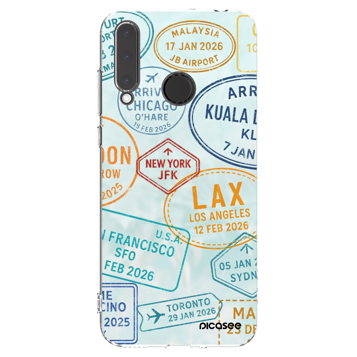 Picasee silikonska prozirna maskica za Honor 20 Lite - PASSPORT EDITION