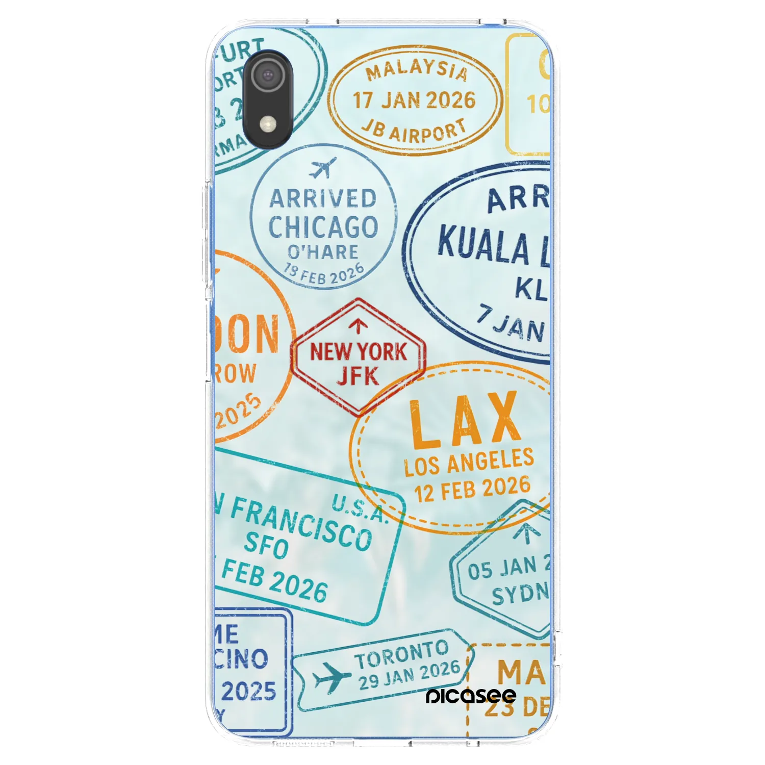 Picasee silikonska prozirna maskica za Xiaomi Redmi 7A - PASSPORT EDITION