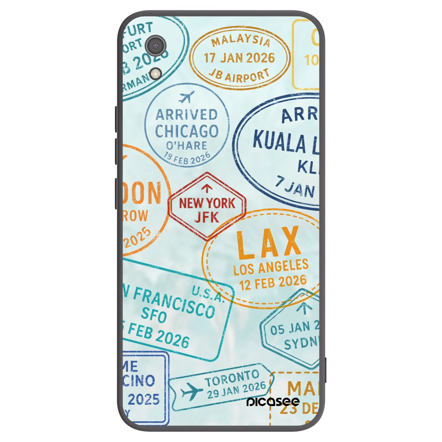 Picasee crna silikonska maskica za Xiaomi Redmi 7A - PASSPORT EDITION