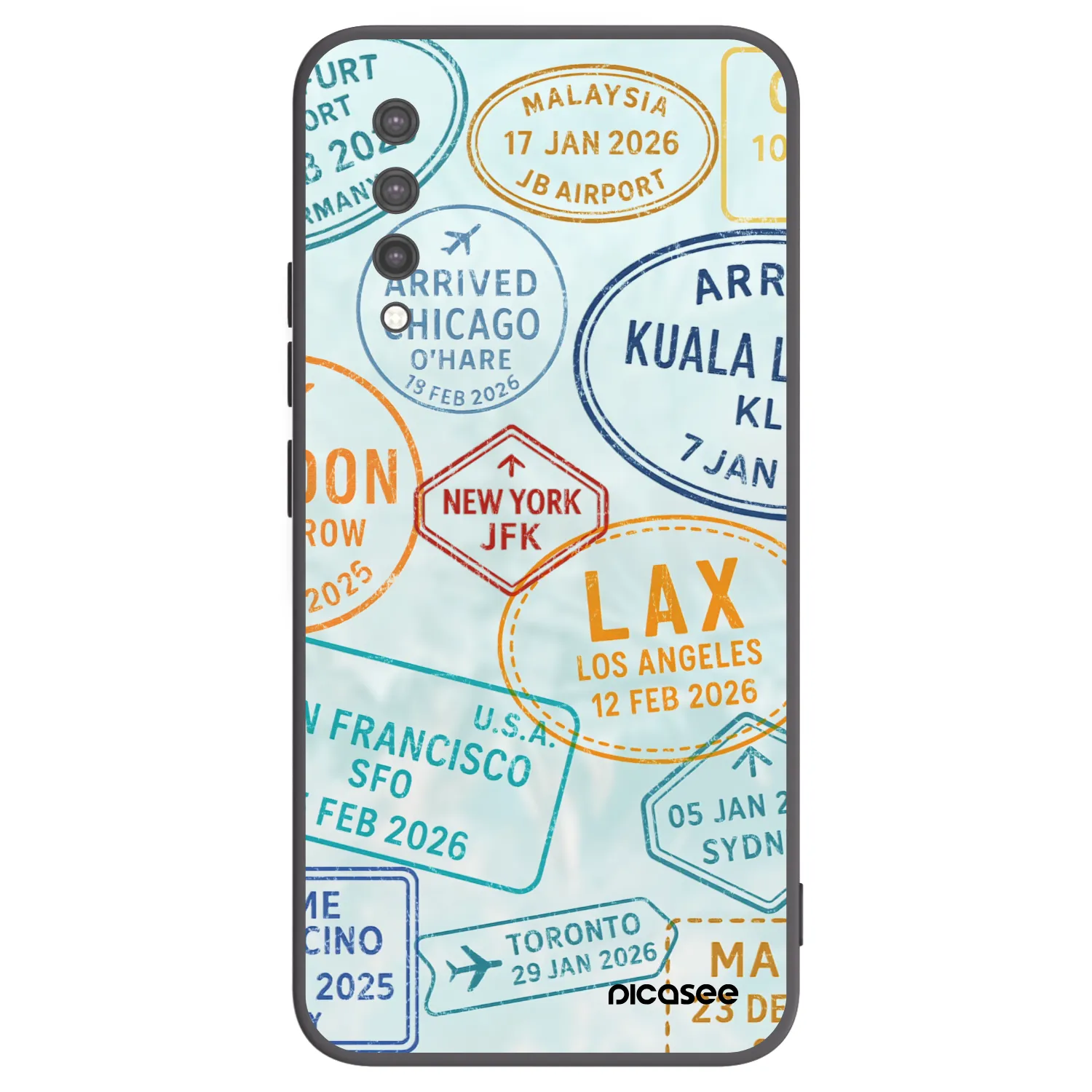 Picasee crna silikonska maskica za Xiaomi Mi 9 Lite - PASSPORT EDITION