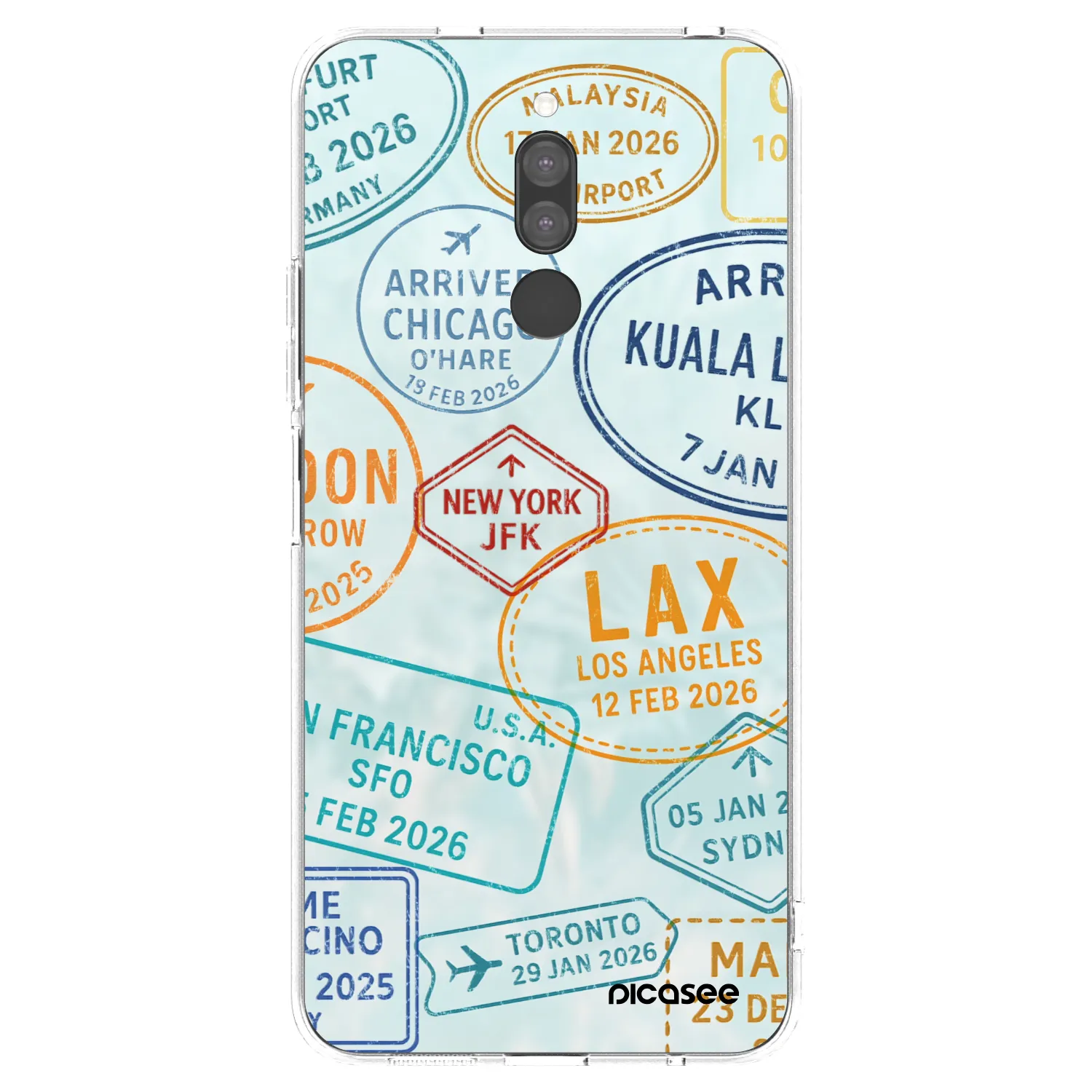 Picasee silikonska prozirna maskica za Xiaomi Redmi 8 - PASSPORT EDITION