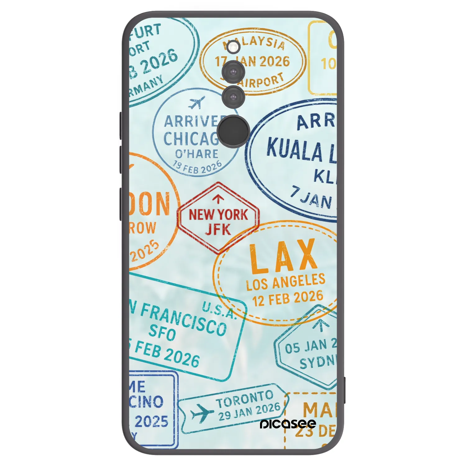 Picasee crna silikonska maskica za Xiaomi Redmi 8 - PASSPORT EDITION