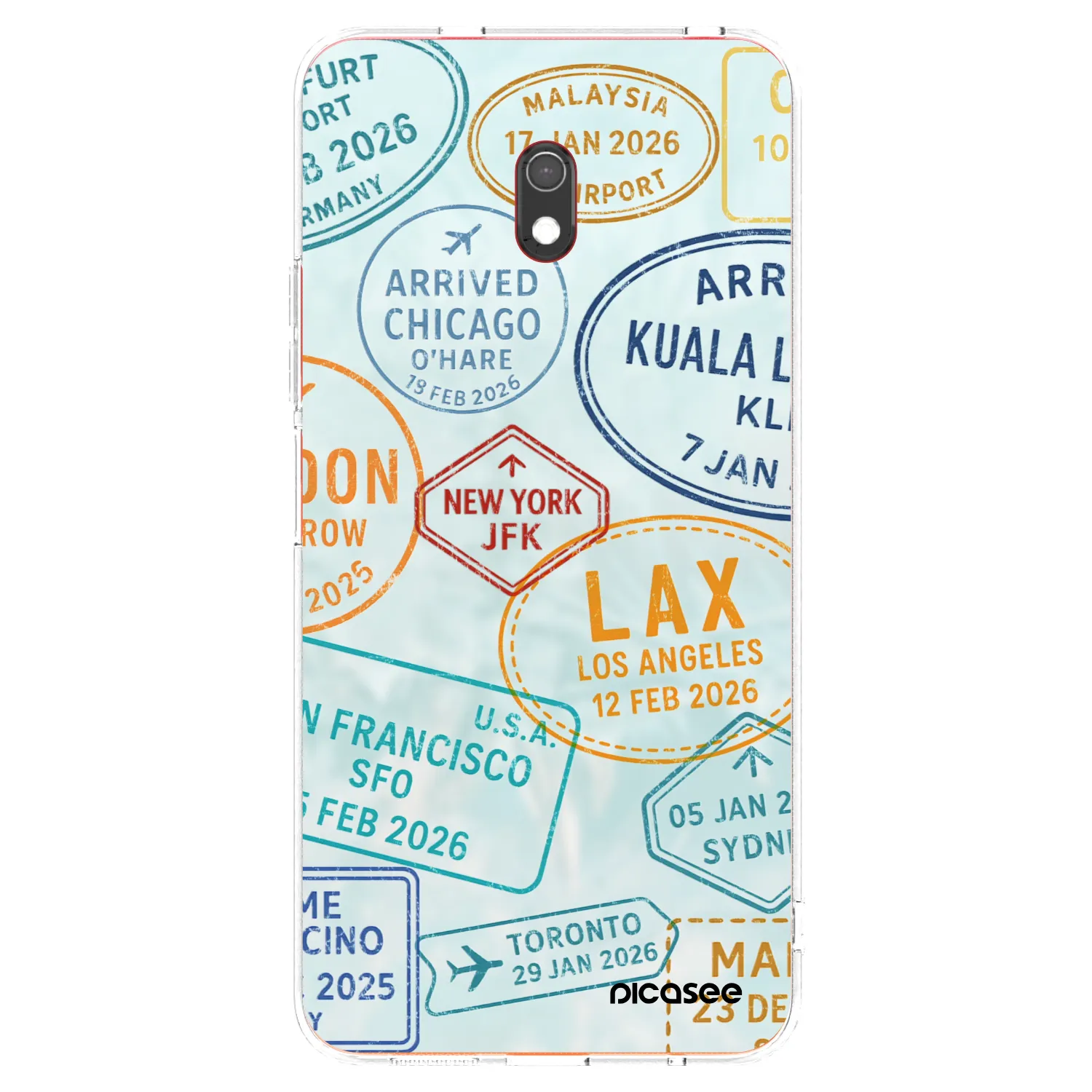 Picasee silikonska prozirna maskica za Xiaomi Redmi 8A - PASSPORT EDITION