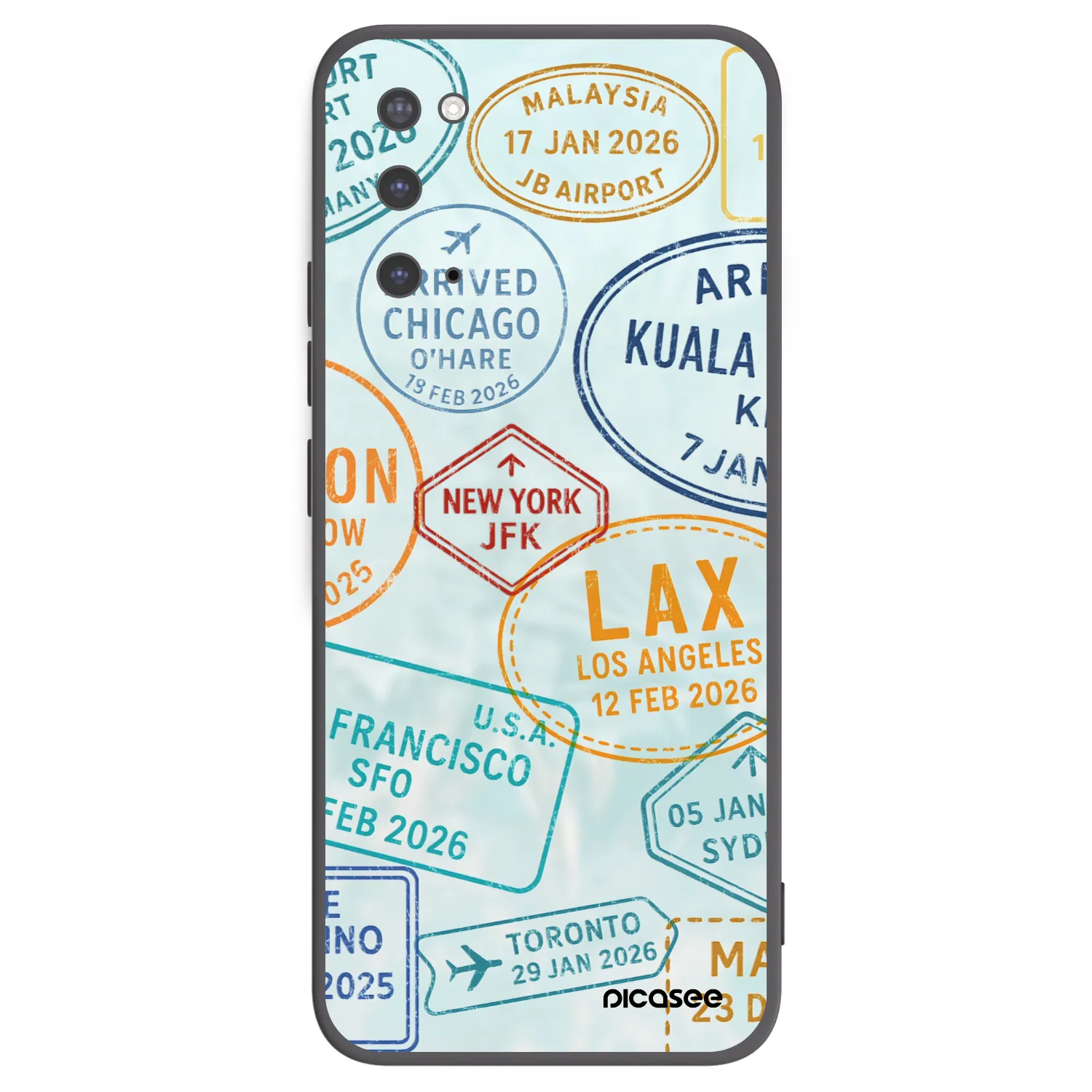 Picasee crna silikonska maskica za Samsung Galaxy S20 G980F - PASSPORT EDITION