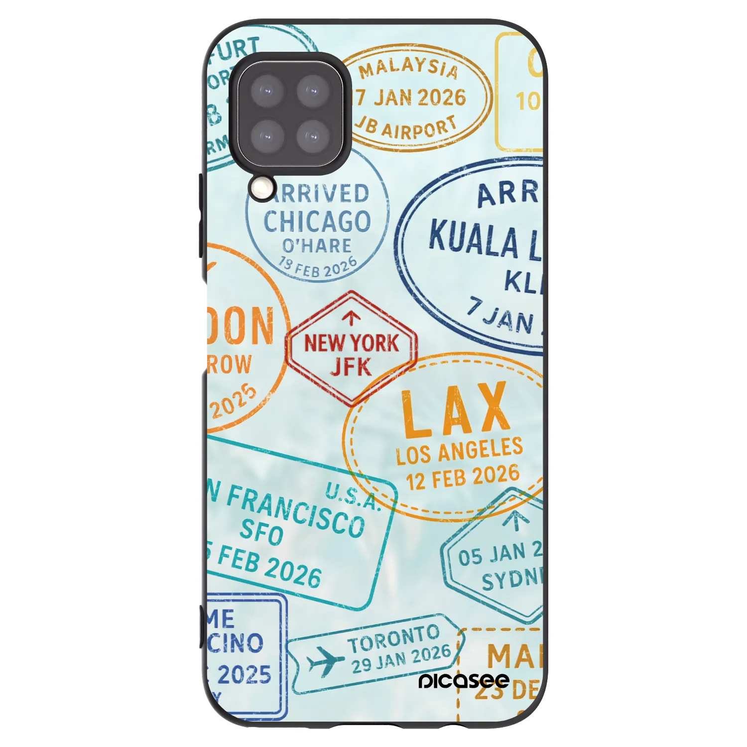 Picasee crna silikonska maskica za Huawei P40 Lite - PASSPORT EDITION