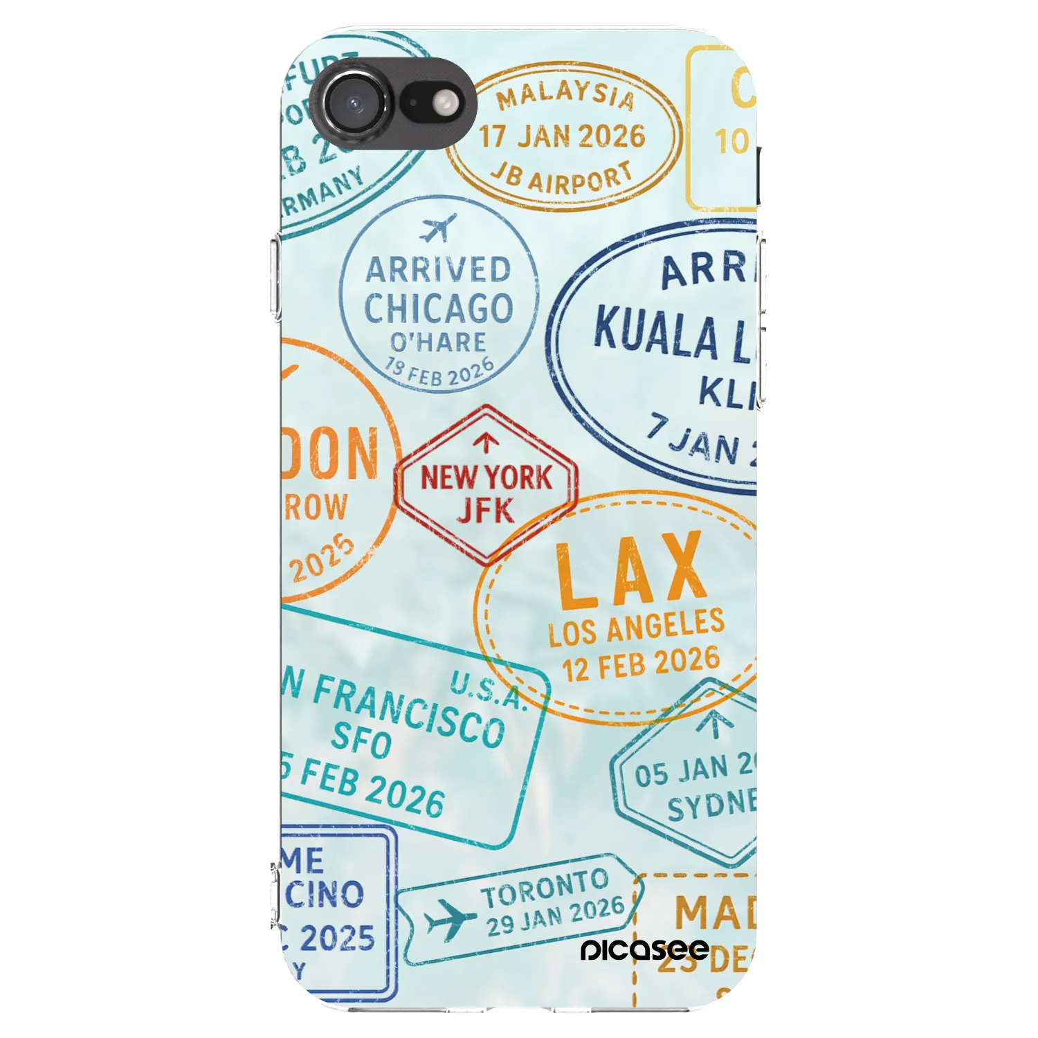 Picasee silikonska prozirna maskica za Apple iPhone SE 2020 - PASSPORT EDITION