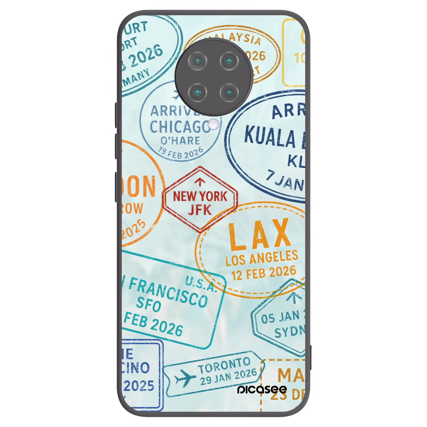 Picasee crna silikonska maskica za Xiaomi Poco F2 Pro - PASSPORT EDITION