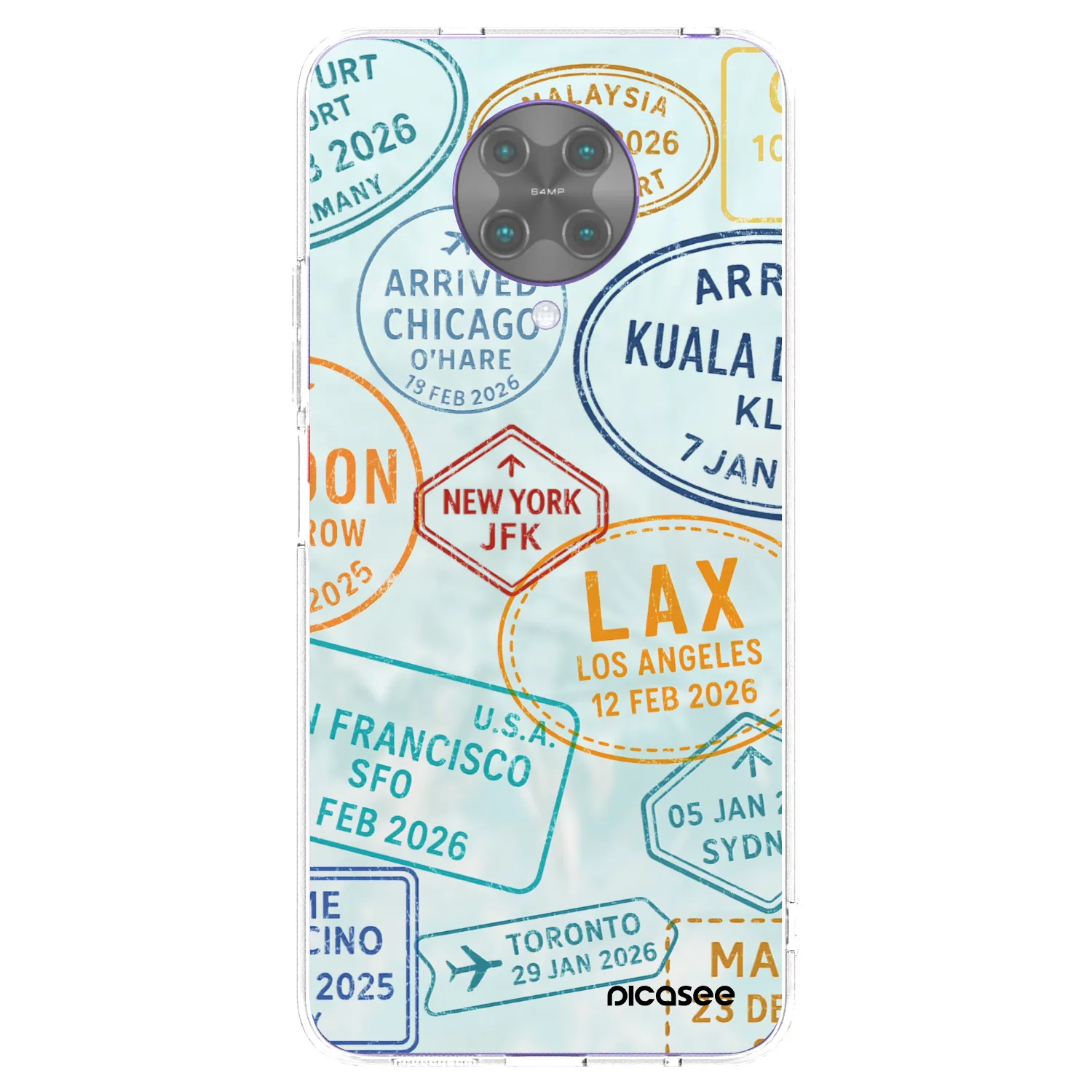 Picasee silikonska prozirna maskica za Xiaomi Poco F2 Pro - PASSPORT EDITION