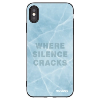 Picasee crna silikonska maskica za Apple iPhone XS Max - SILENCE